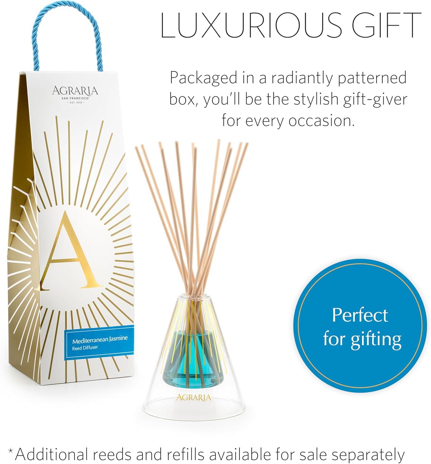 Mediterranean Jasmine Reed Diffuser with Gold Accents