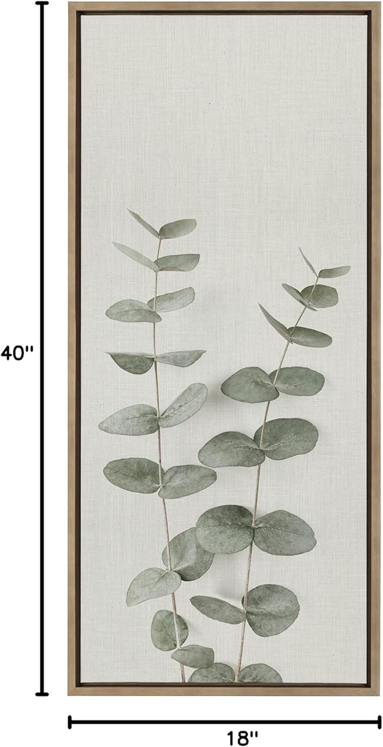 Kate and Laurel Sylvie Eucalyptus Botanical II Framed Canvas by The Creative Bunch Studio