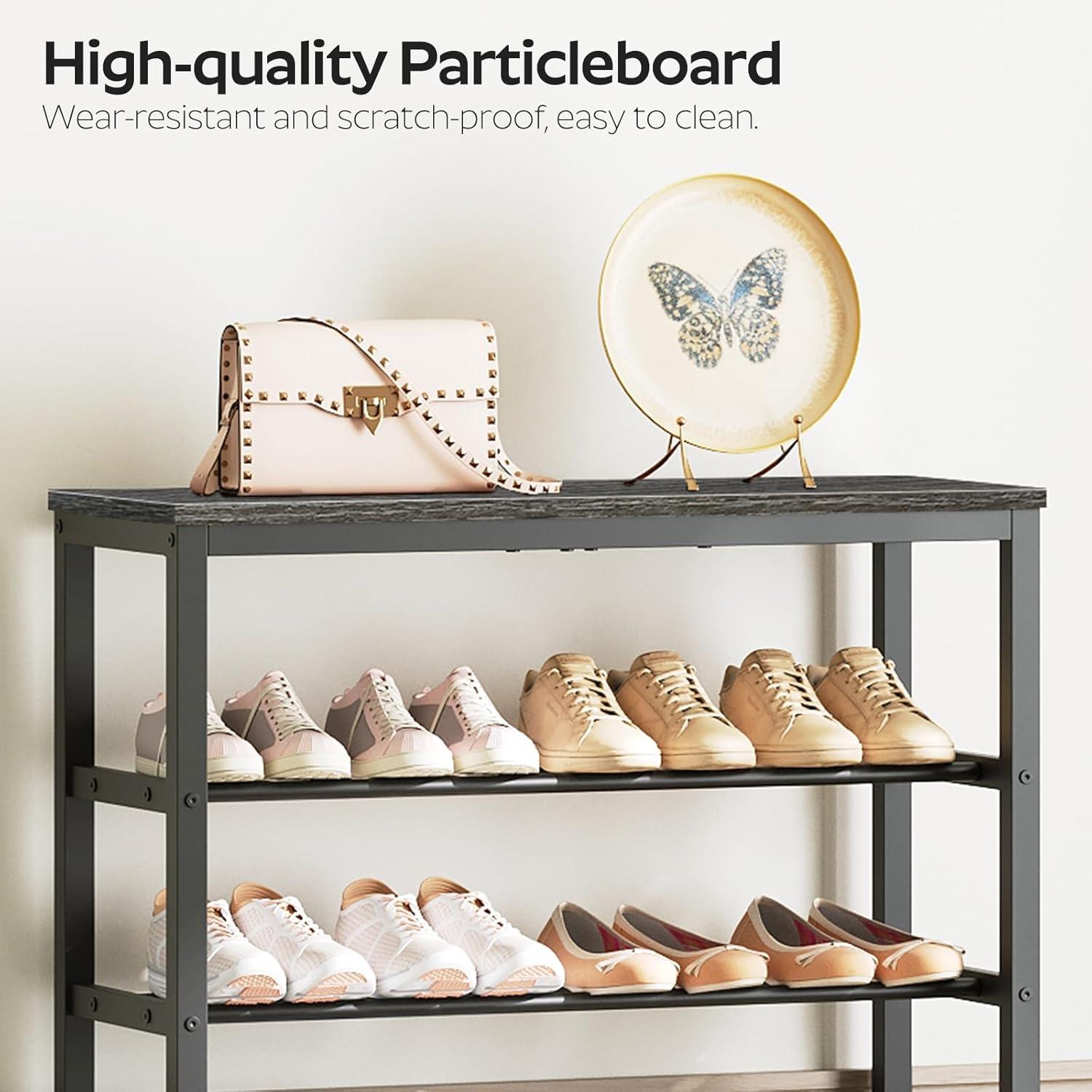 Shoe Rack, 6-Tier Shoe Organizer, for 18-24 Pairs of Shoes, Large Capacity Shoe Storage Shelf, Durable and Stable, for Entryway, Closet, Hallway, Dorm Room, Industrial, Rustic Brown BF67XJ01G1