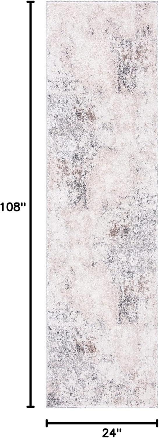 Aston ASN708 Power Loomed Indoor Runner Rug - Ivory/Grey - 2'x9' - Safavieh