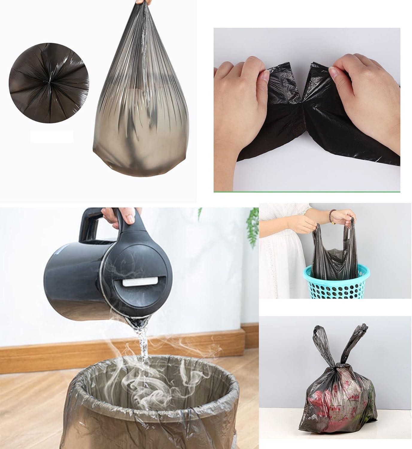 Small Trash Bags,5 Rolls 46x60 Cm 100 PCS 4 Gallon Garbage Bags, For Kitchen Bathroom Bedroom Office Use