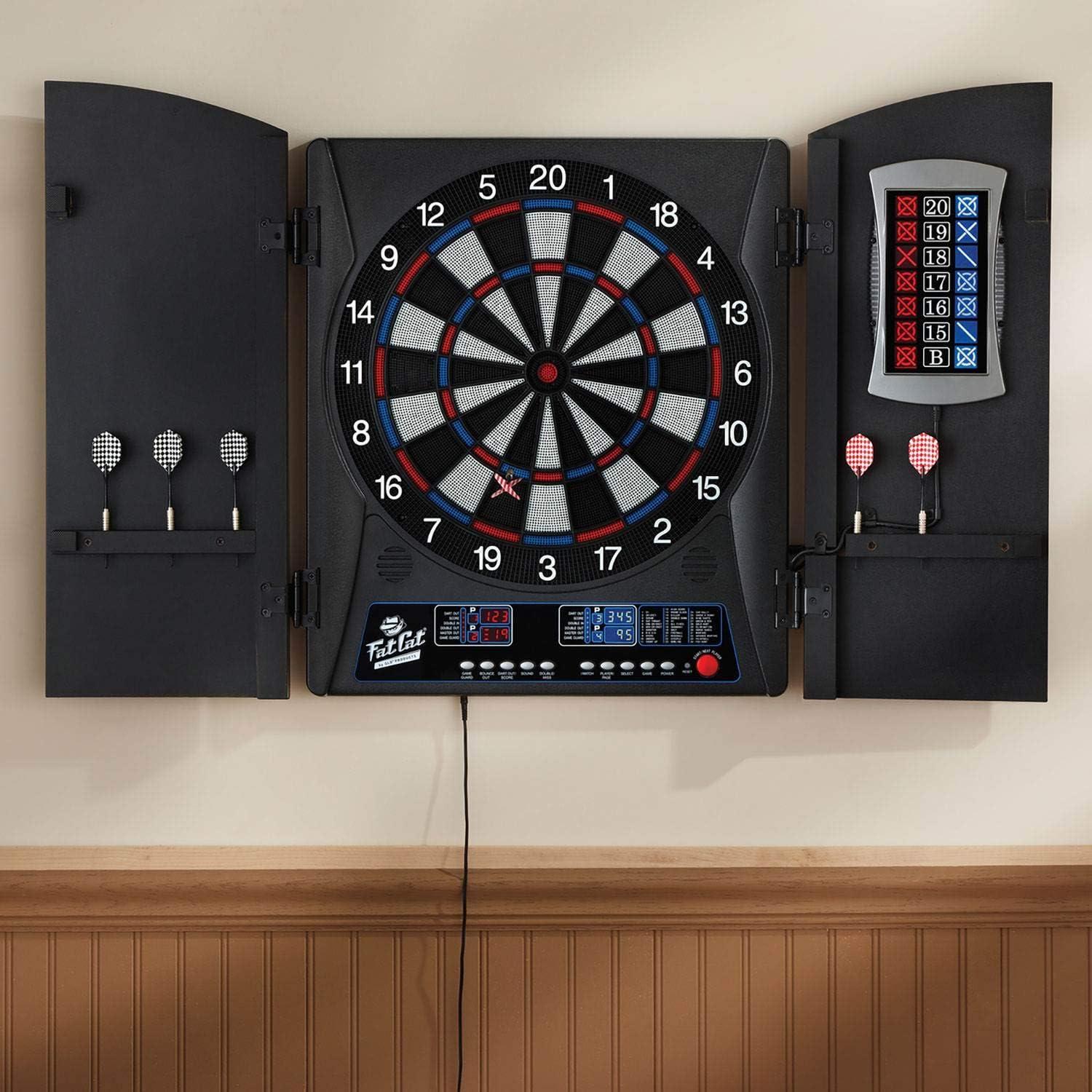 Mercury Electronic Dartboard with Cabinet and Scoreboard