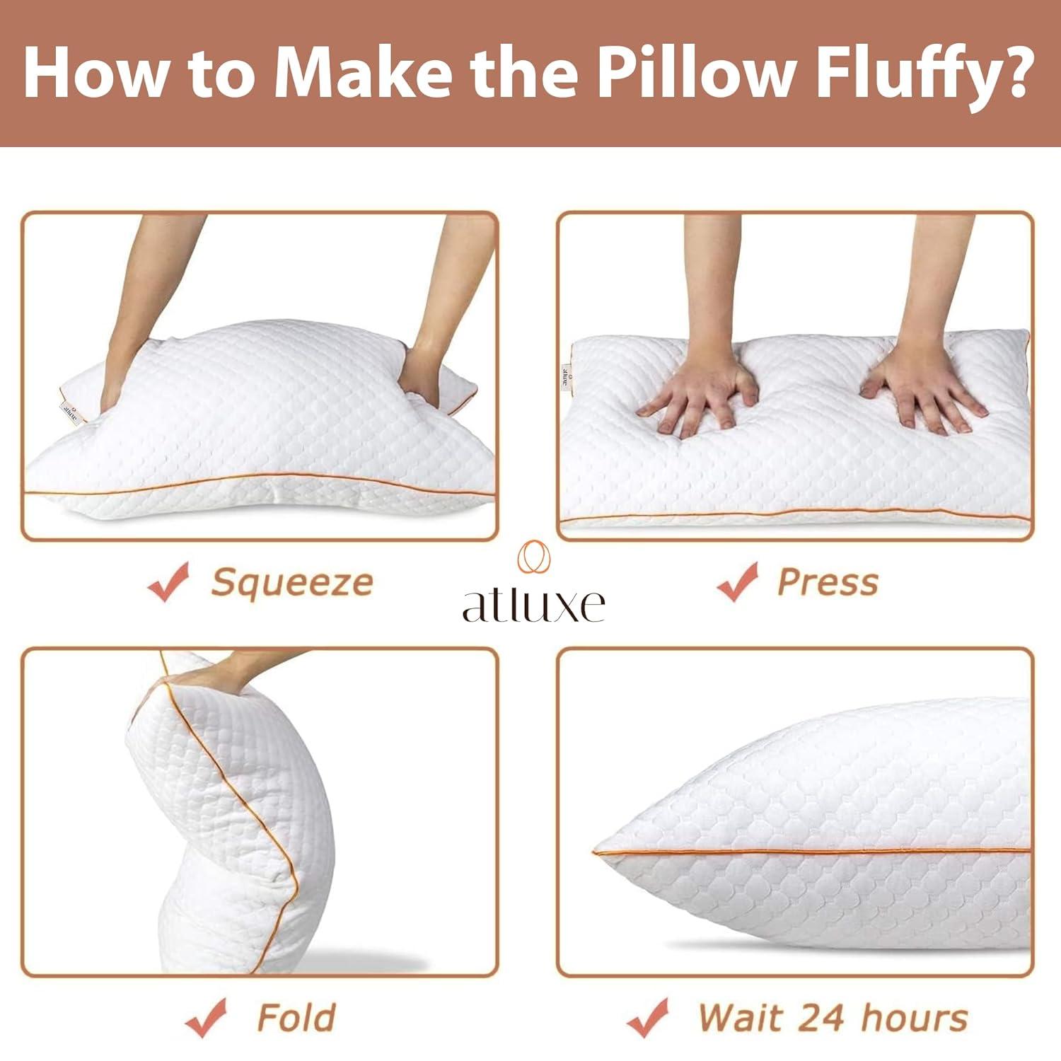 Atluxe Premium Shredded Memory Foam Pillow- Queen Size