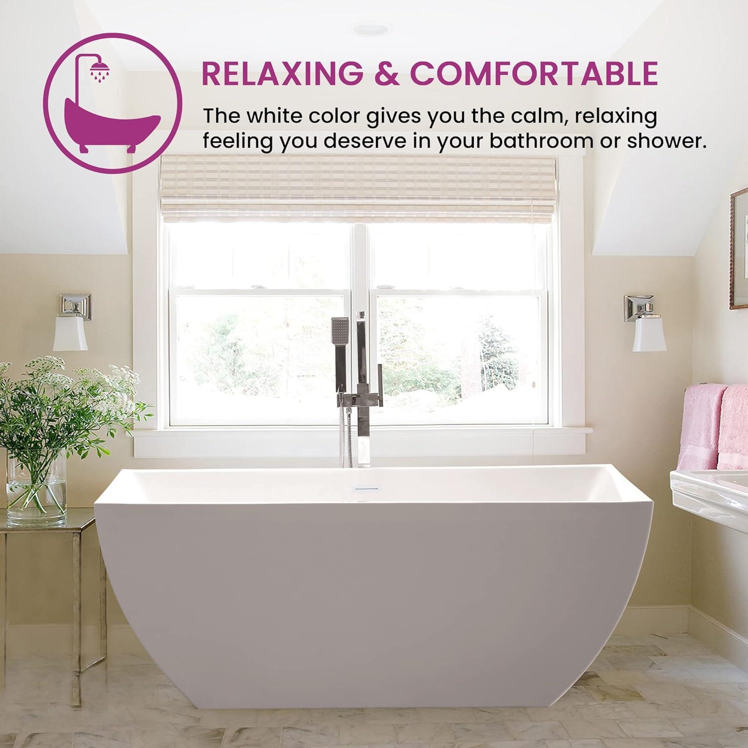 66.9" x 33" Freestanding Soaking Bathtub