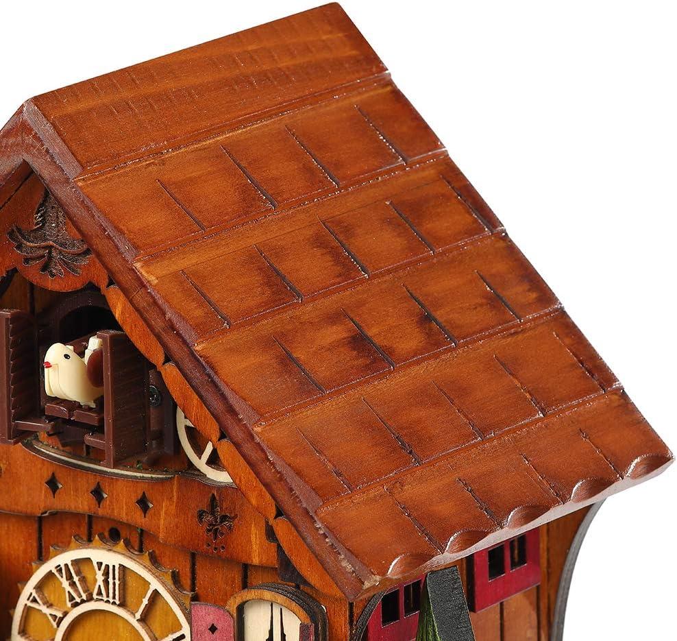 Handcrafted Traditional Wooden Cuckoo Clock with Forest Theme