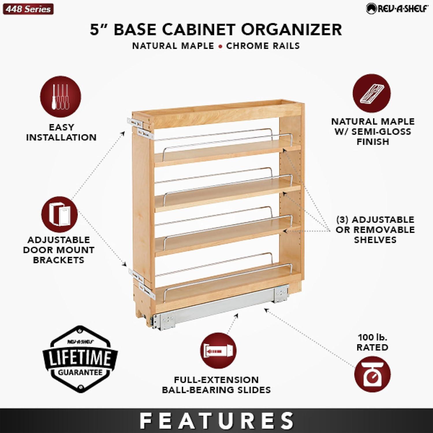 Rev-A-Shelf Rev-A-Shelf Pull Out Kitchen Cabinet Organizer Pantry Spice Rack