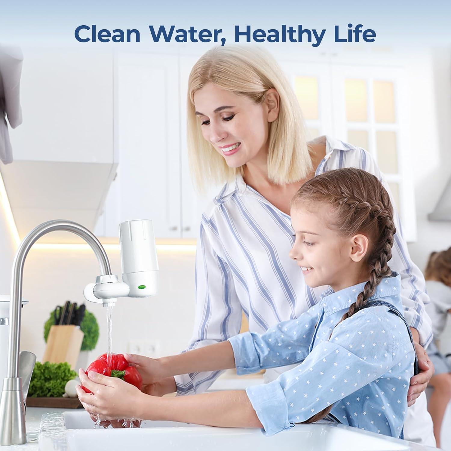 Fil-Fresh 2-Pack Faucet Filter Replacement for Brita Faucet Filtration System, NSF Certified to Reduce Chlorine, BPA-Free, Lasts 4-Months or 100 Gallons, White