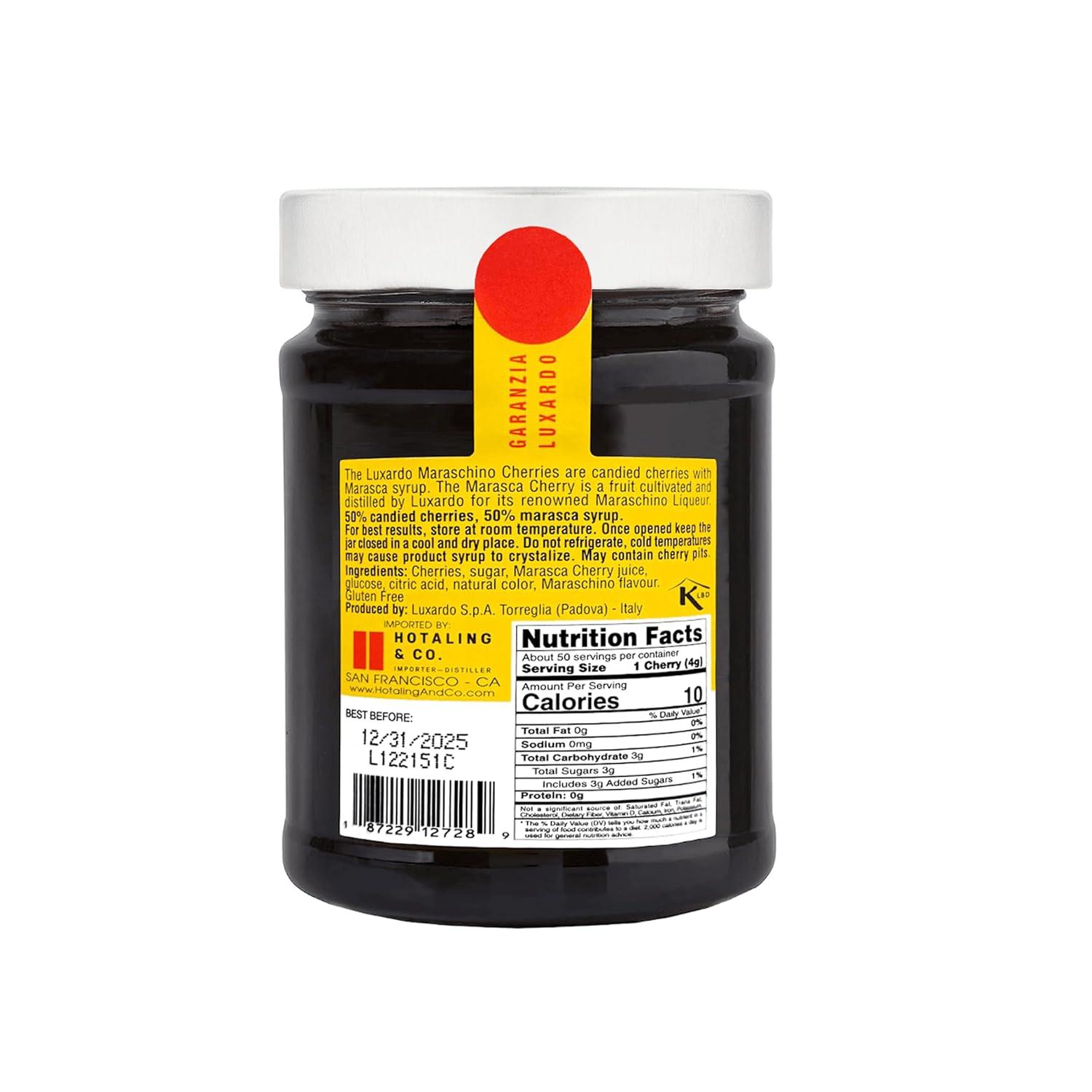 Luxardo Original Maraschino Cherries in Rich Marasca Syrup