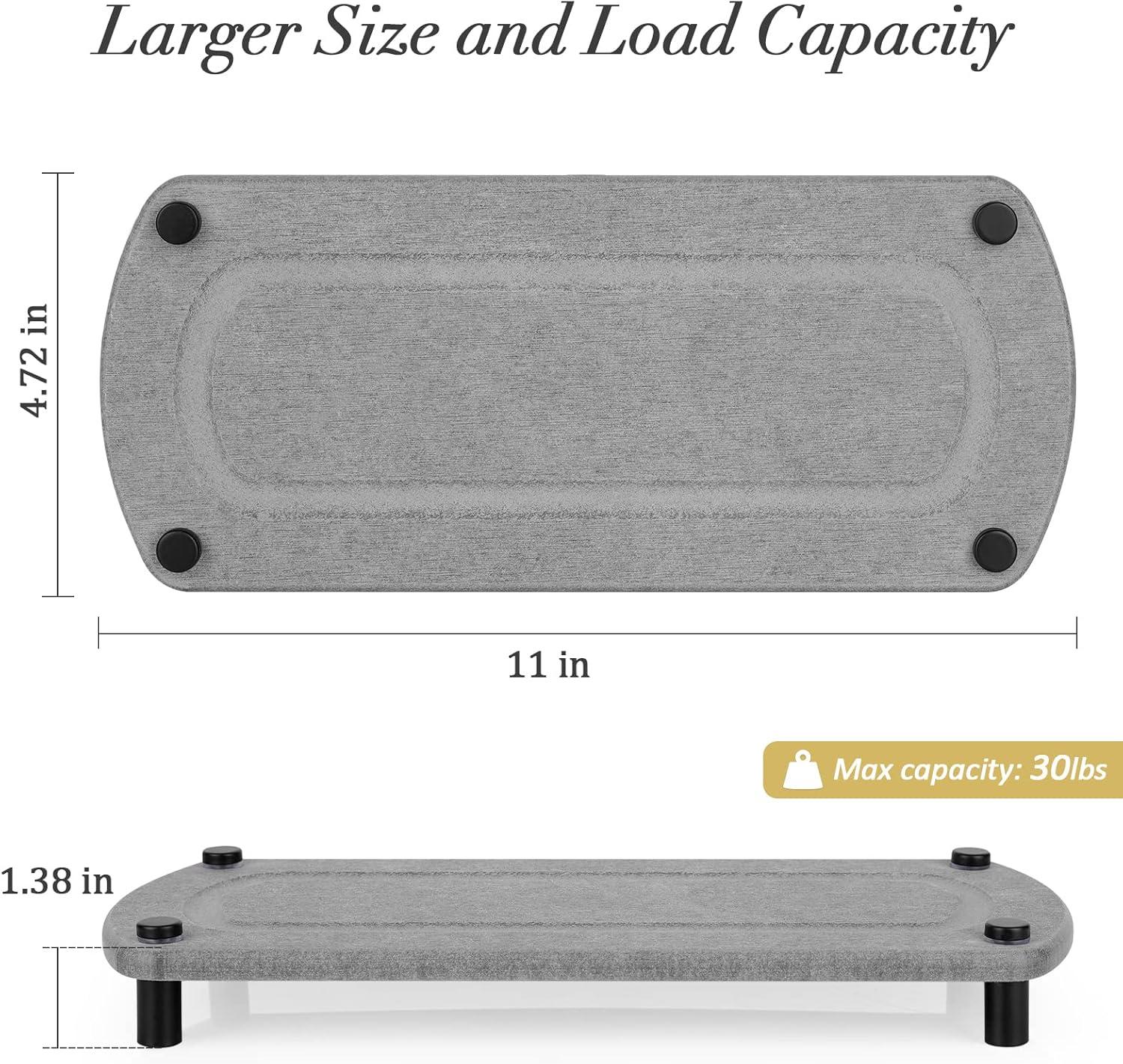 Sink Caddy Instant Dry Kitchen Sink Organizer Sponge Holder for Kitchen Sink Diatomaceous Pedestal Stand Riser with Stainless Steel Feet Protection for Modern Home (Grey)
