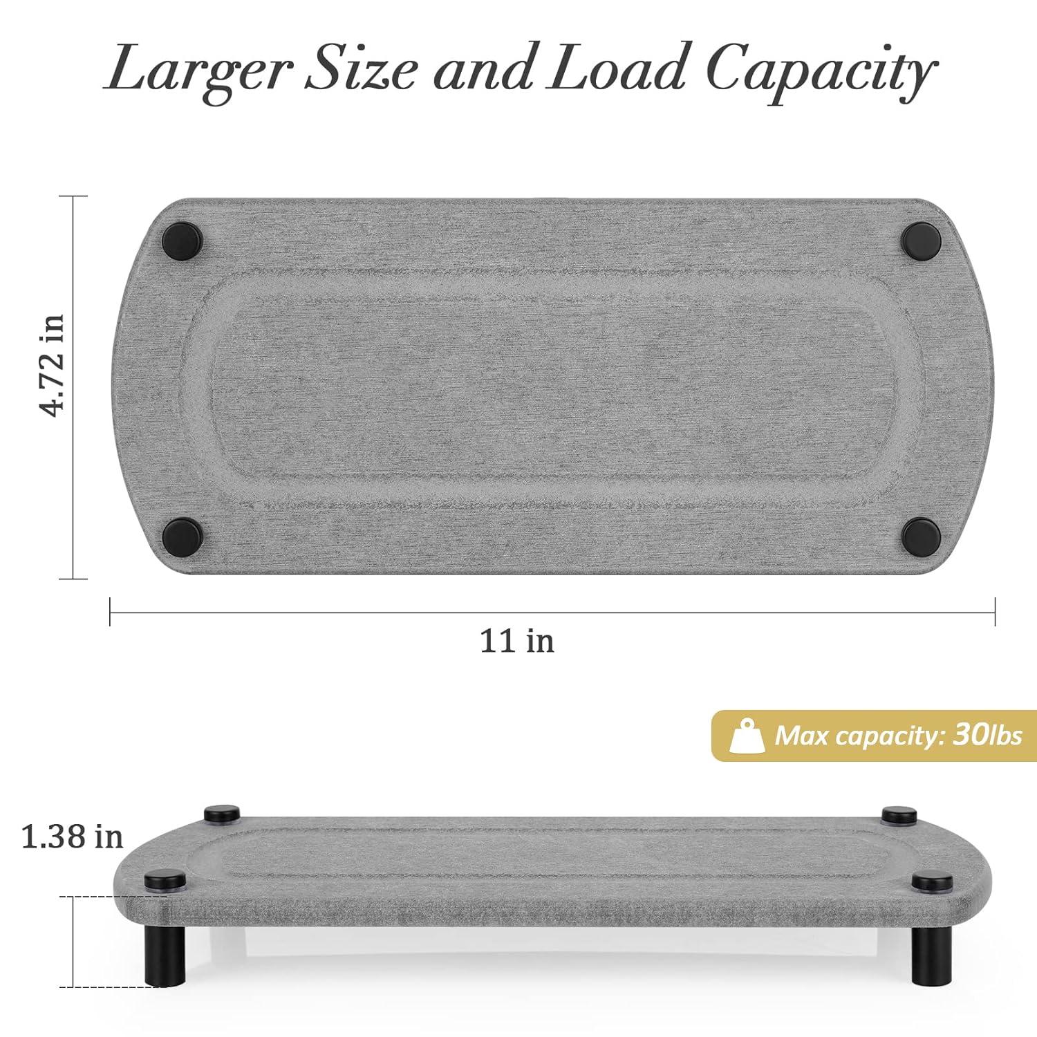 Sink Caddy Instant Dry Kitchen Sink Organizer Sponge Holder for Kitchen Sink Diatomaceous Pedestal Stand Riser with Stainless Steel Feet Protection for Modern Home (Grey)