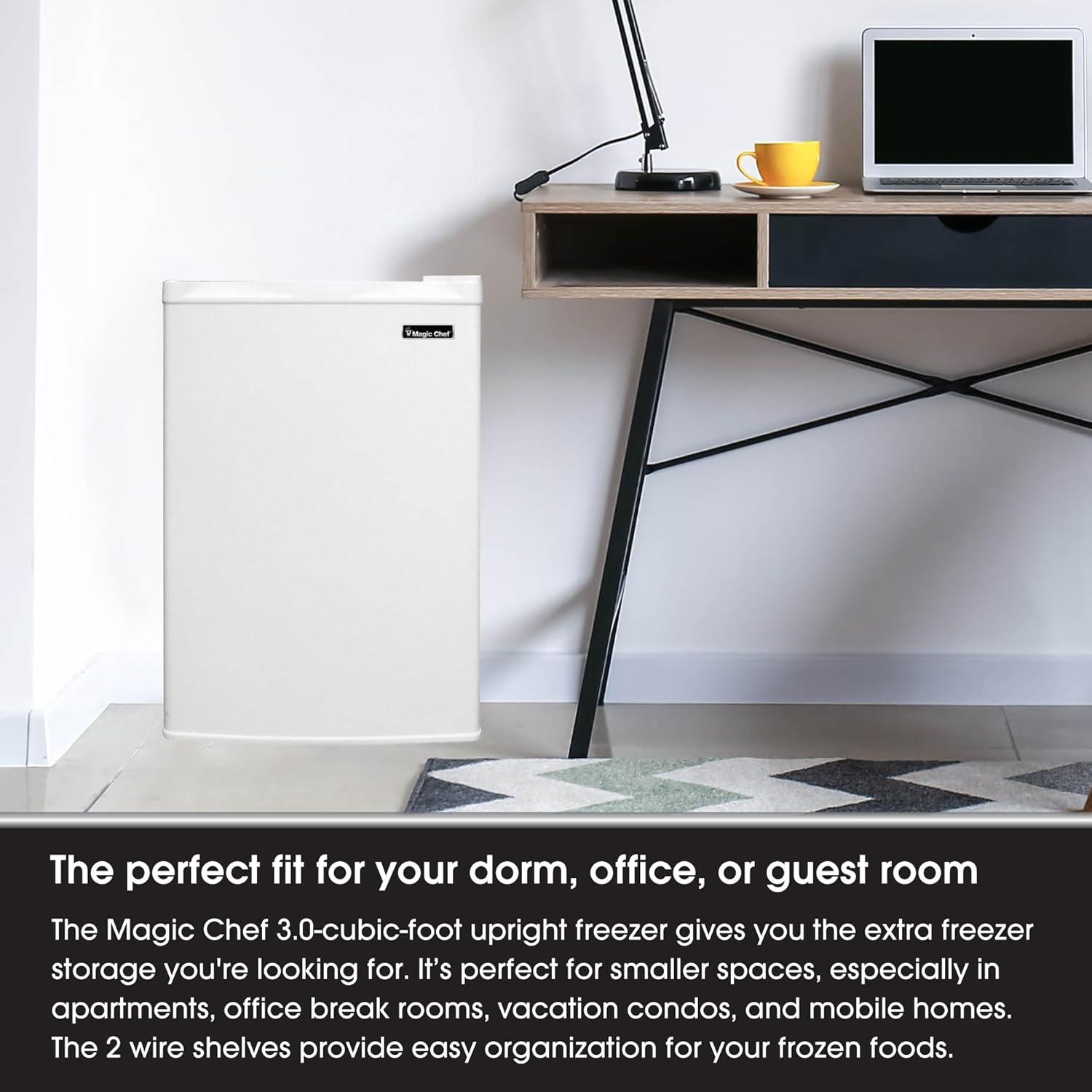 Magic Chef 3.0 Cu ft Upright Freezer, White (MCUF3W2)