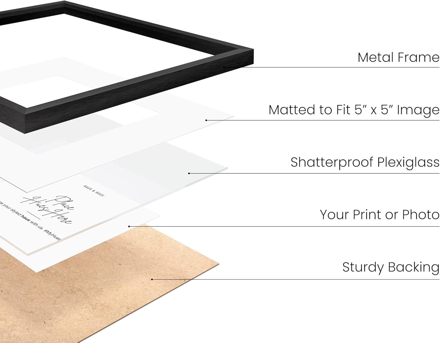 Haus and Hues Brushed Metal Single Picture Frame