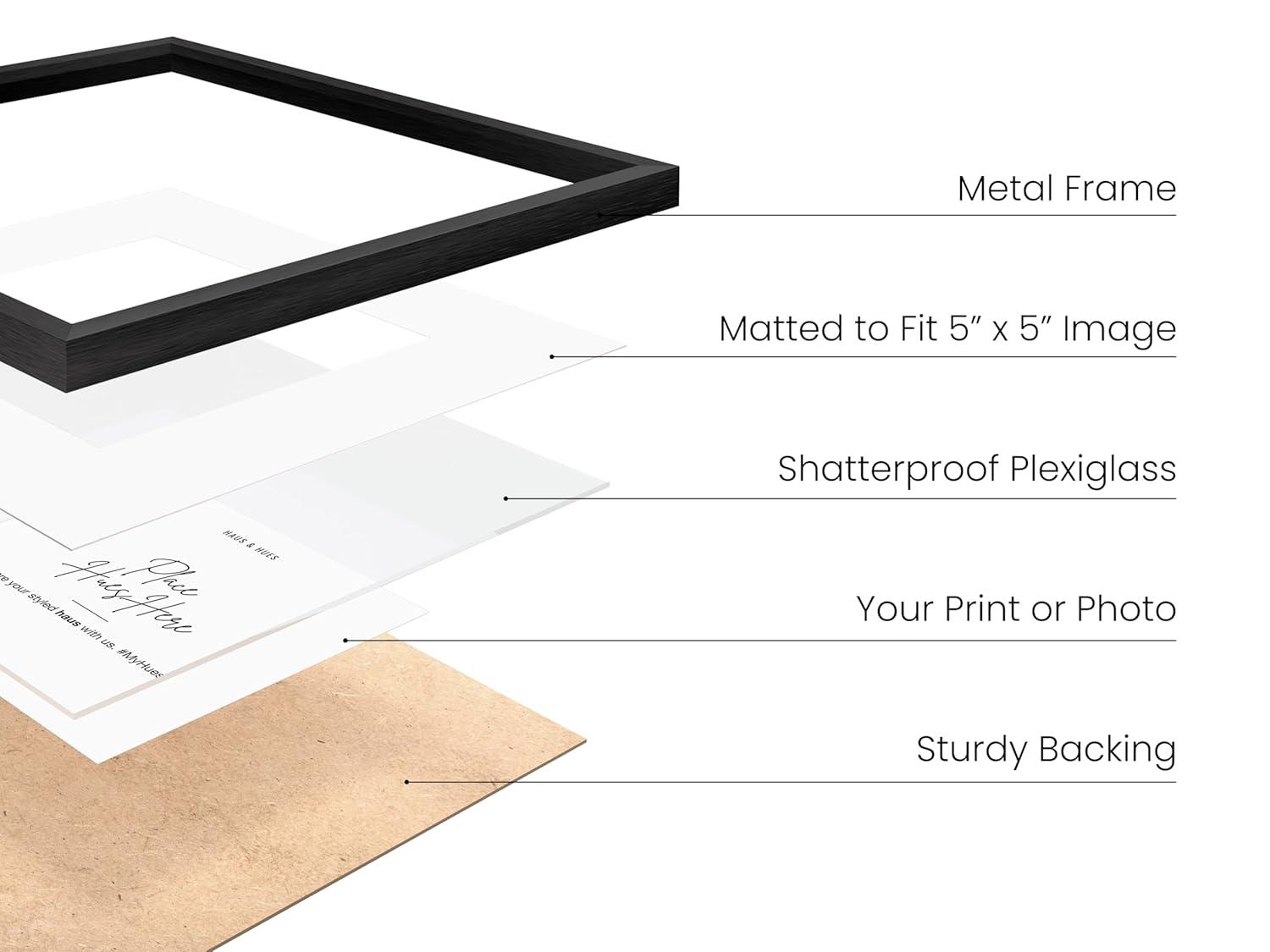 Haus and Hues Matted Square Metal Picture Frames (Set of 3) | Wayfair