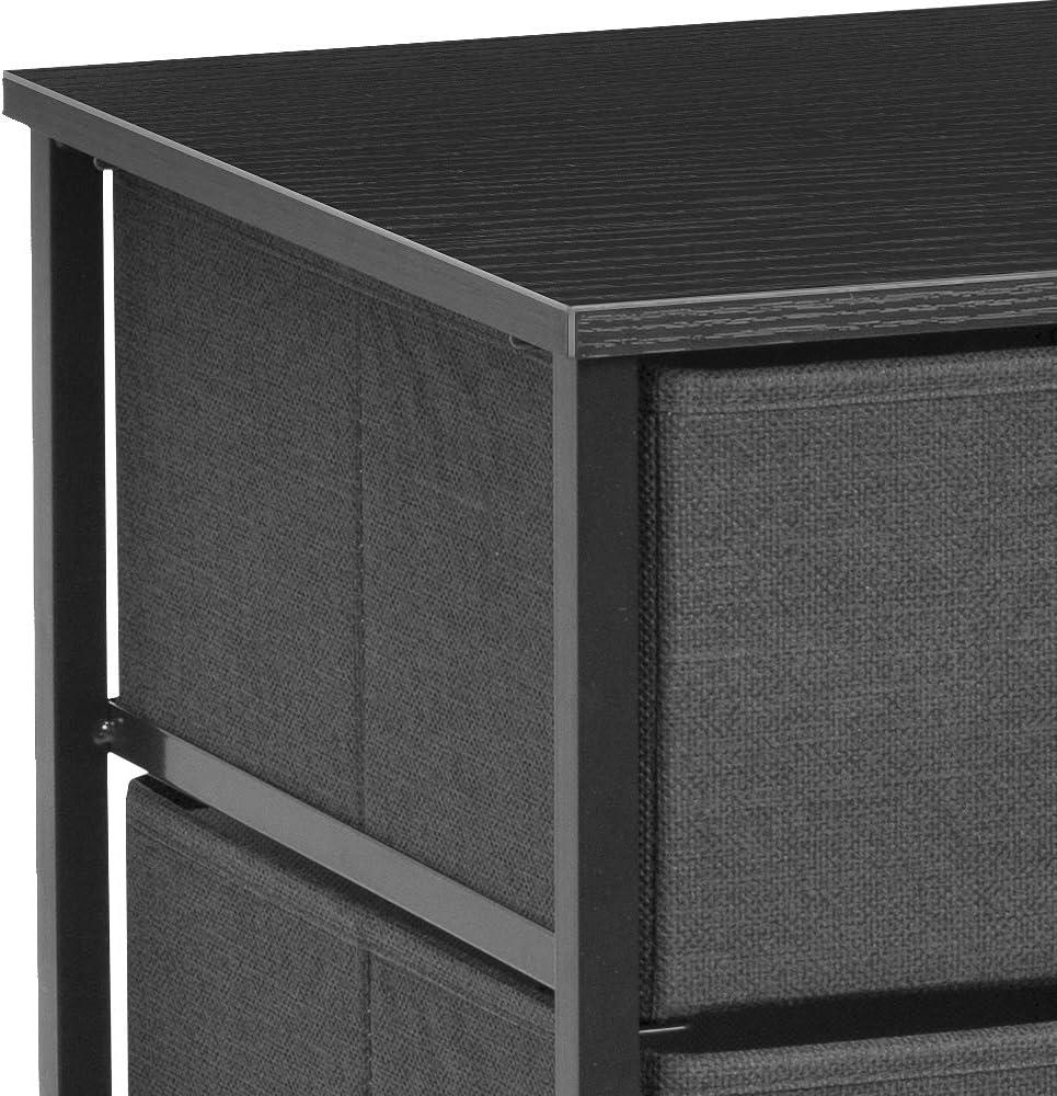 Sorbus 3  Drawers - Steel Frame, Wood Top & Easy Pull Fabric Bins - Perfect for Home, Bedroom, Office & College Dorm