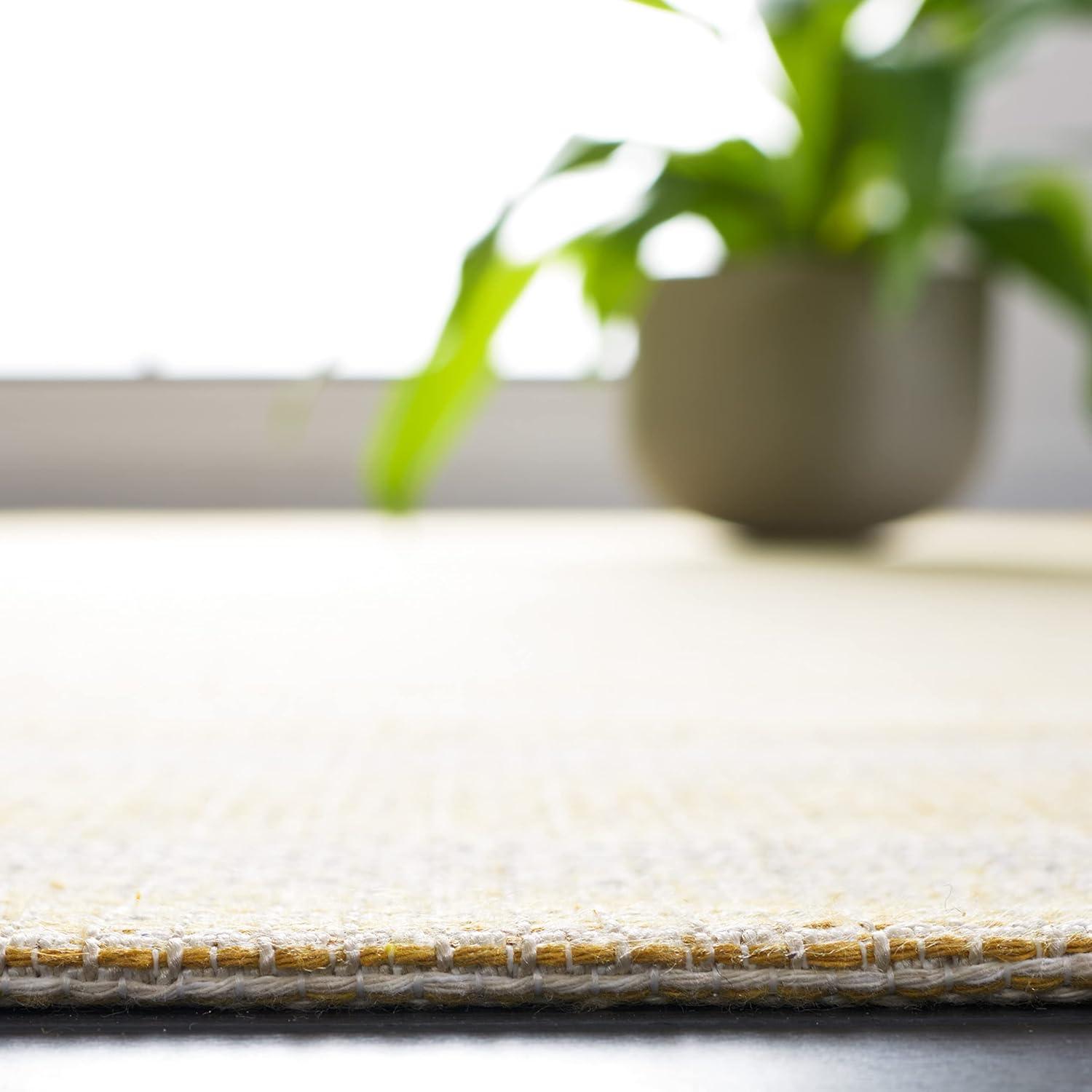 Augustine AGT501 Machine Made Indoor Area Rug - Ivory/Yellow - 8'x10' - Safavieh