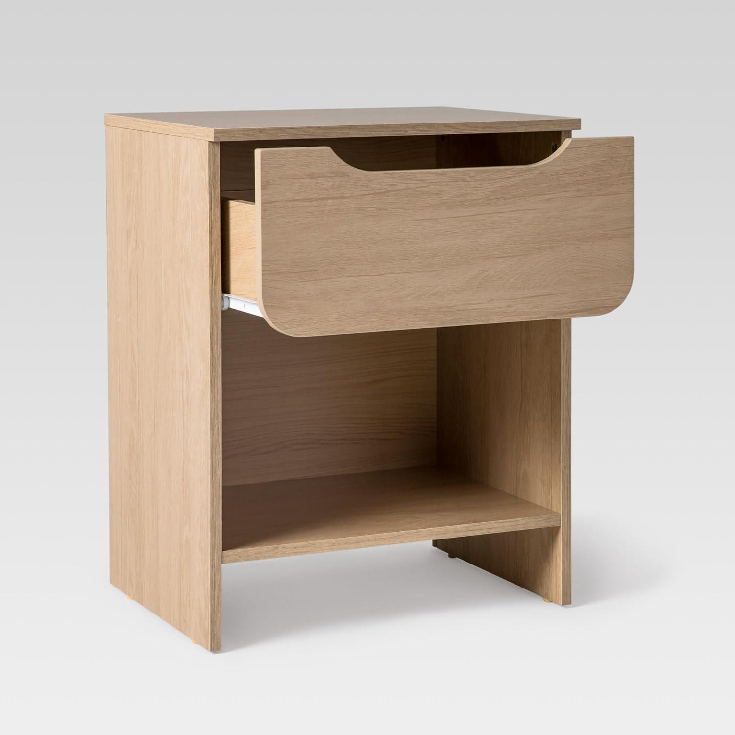 Walker Edison Modern Scandi 1-Drawer Nightstand, Riviera