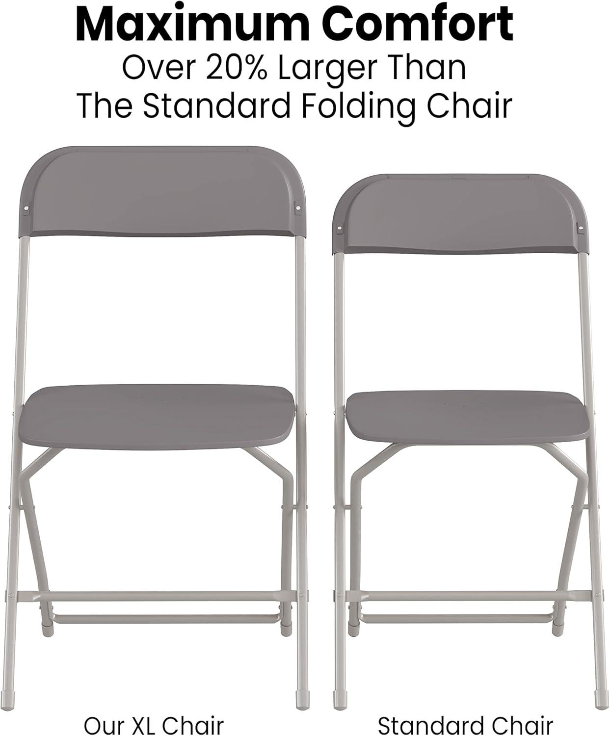 Extra Wide Gray Metal & Plastic Armless Reception Chair