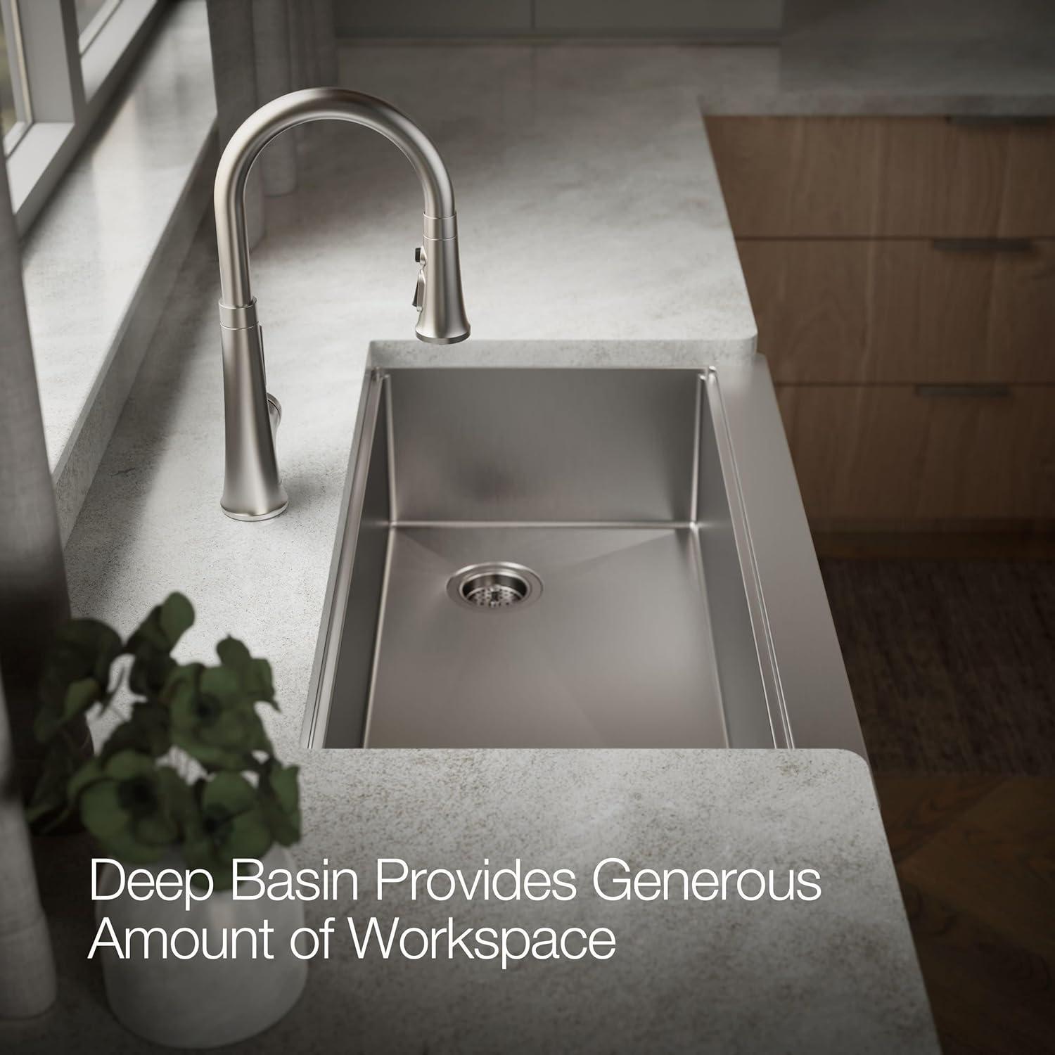 Strive 36" Stainless Steel Farmhouse Undermount Single-Bowl Kitchen Sink