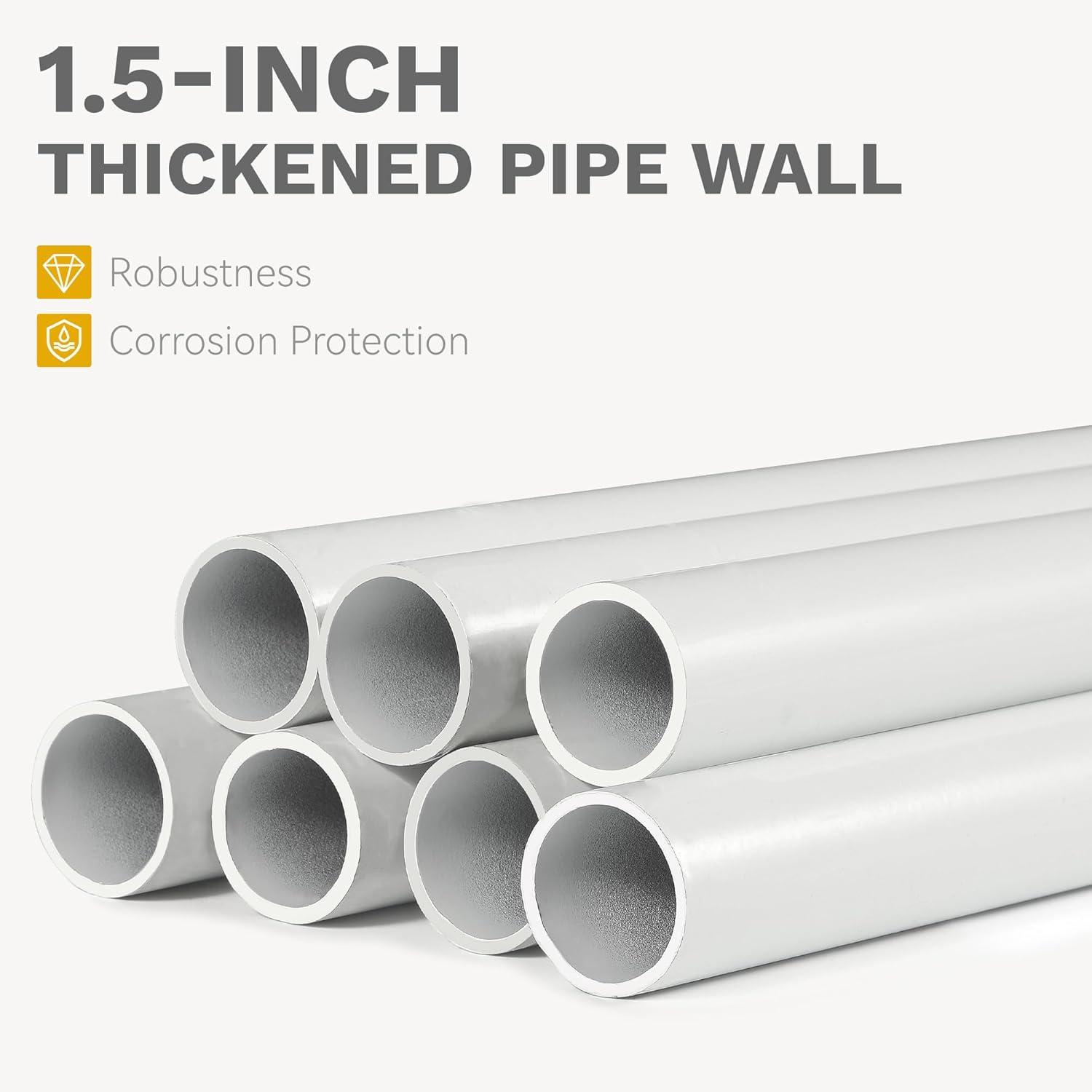 Dextrus 16x32FT Party Tent Heavy Duty PVC Wedding Event Shelters White Upgraded Galvanized Ripple Canopy with Large Roof Removable Sidewalls & 3 Storage Bags 600D Oxford Commercial