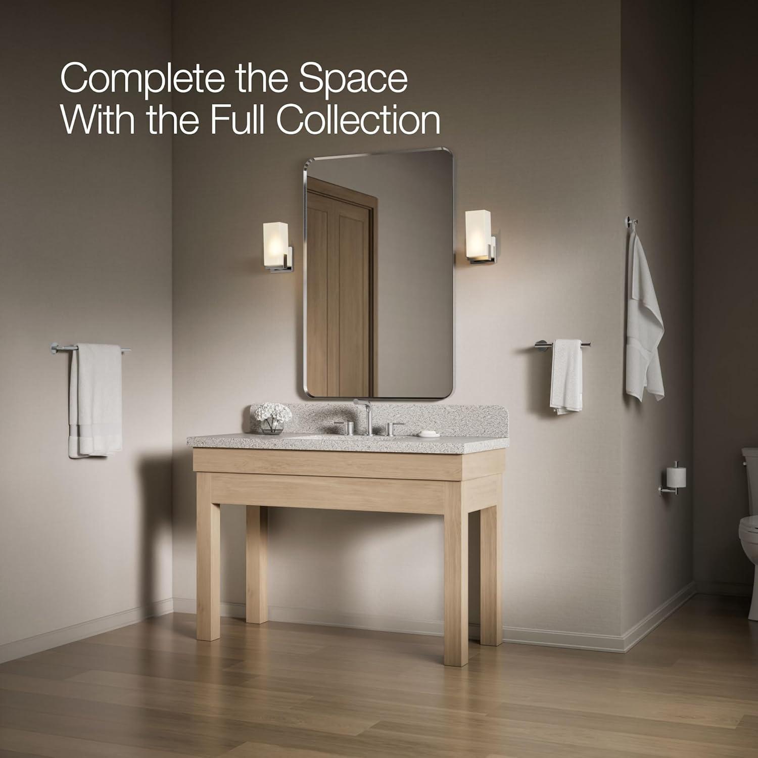 Matte Black 18" Wall Mounted Minimalist Towel Bar