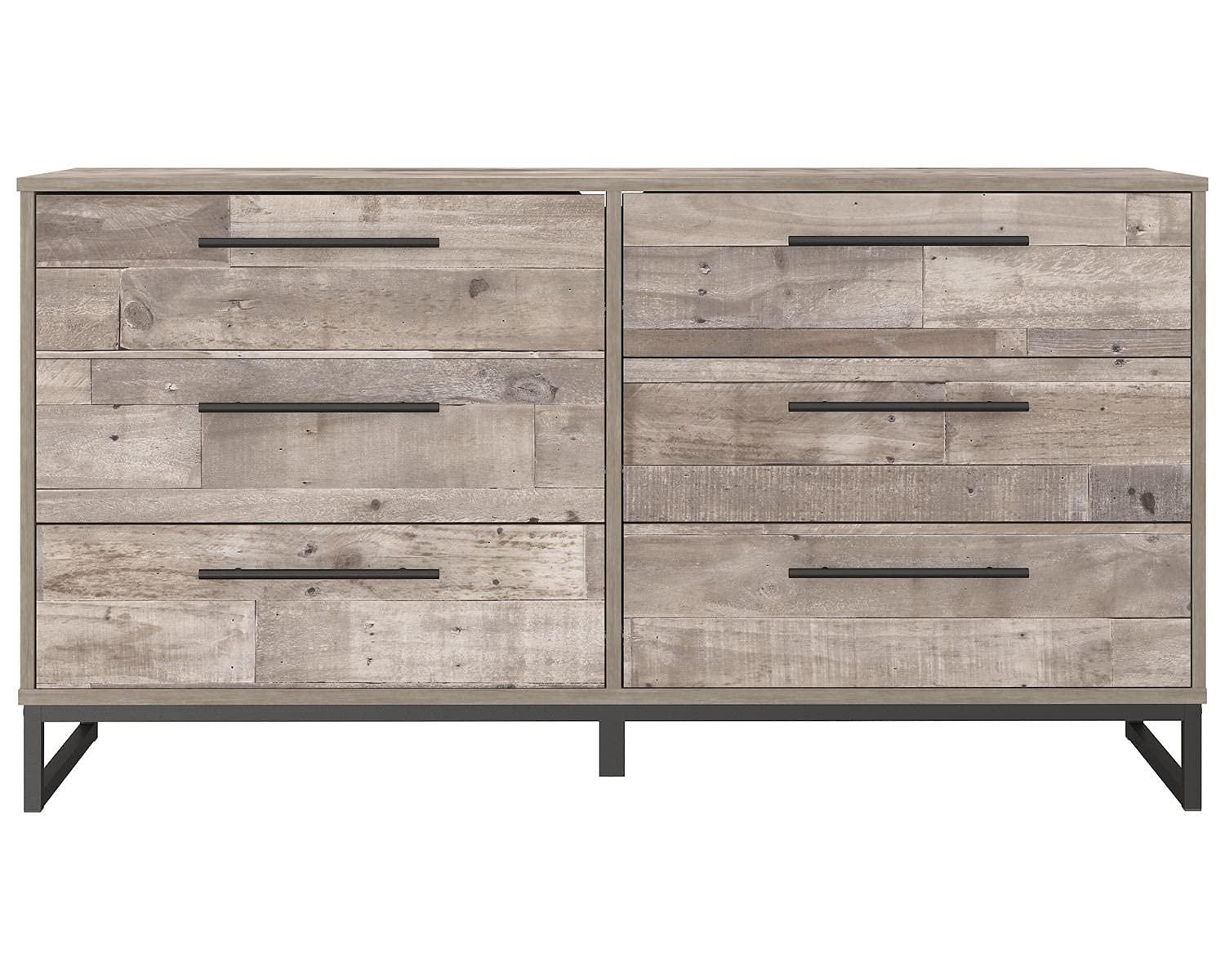 Signature Design by Ashley Casual Neilsville 6 Drawer Dresser, Whitewash