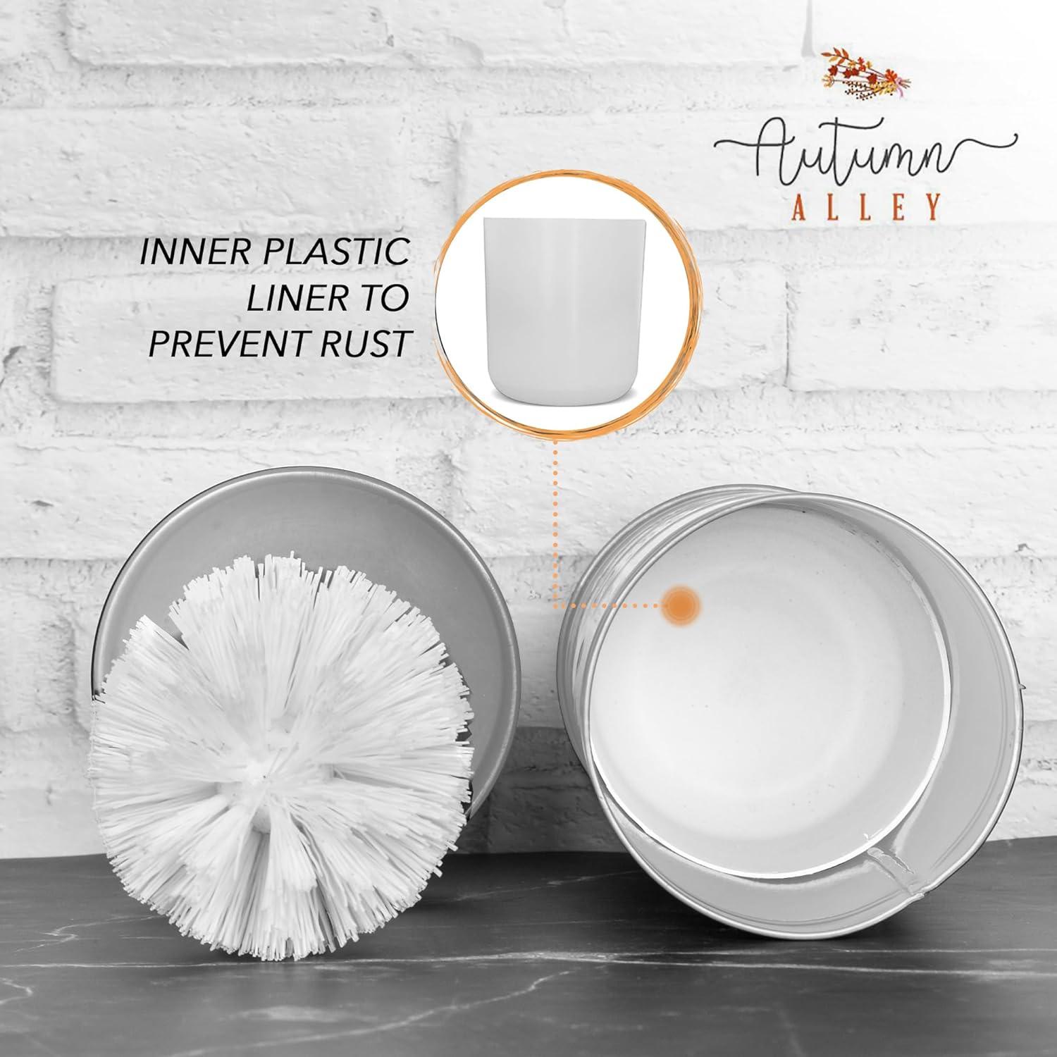 Autumn Alley Metal Toilet Brush And Holder
