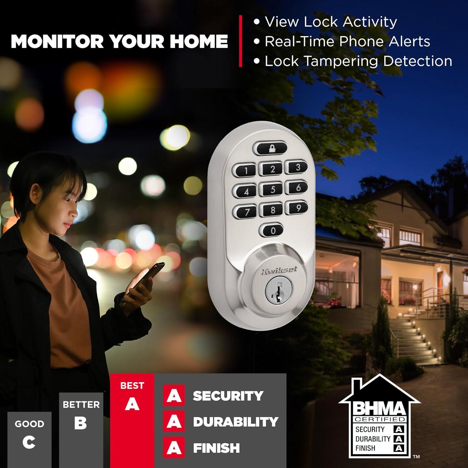 Halo Wi-Fi Smart Lock Keypad Single Cylinder Deadbolt with Smartkey Security