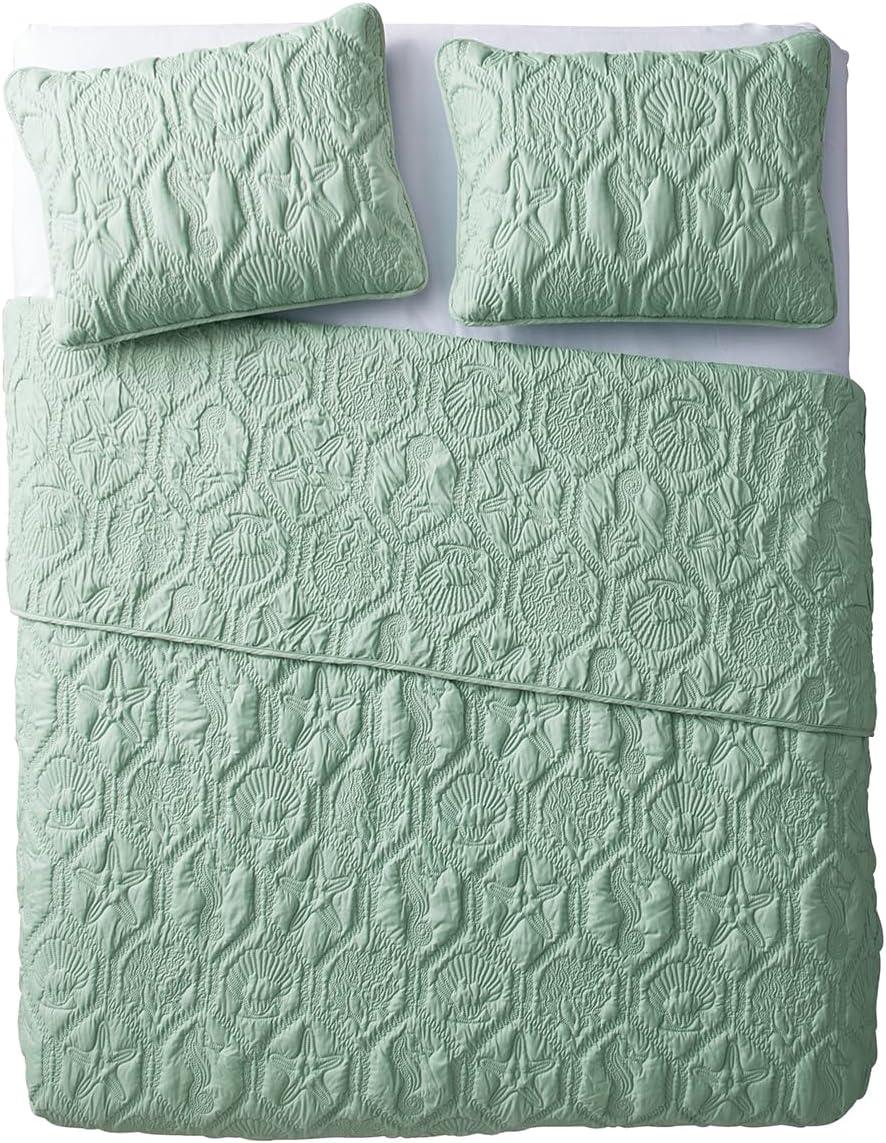 VCNY Shore 3-Piece Embossed Quilt Set