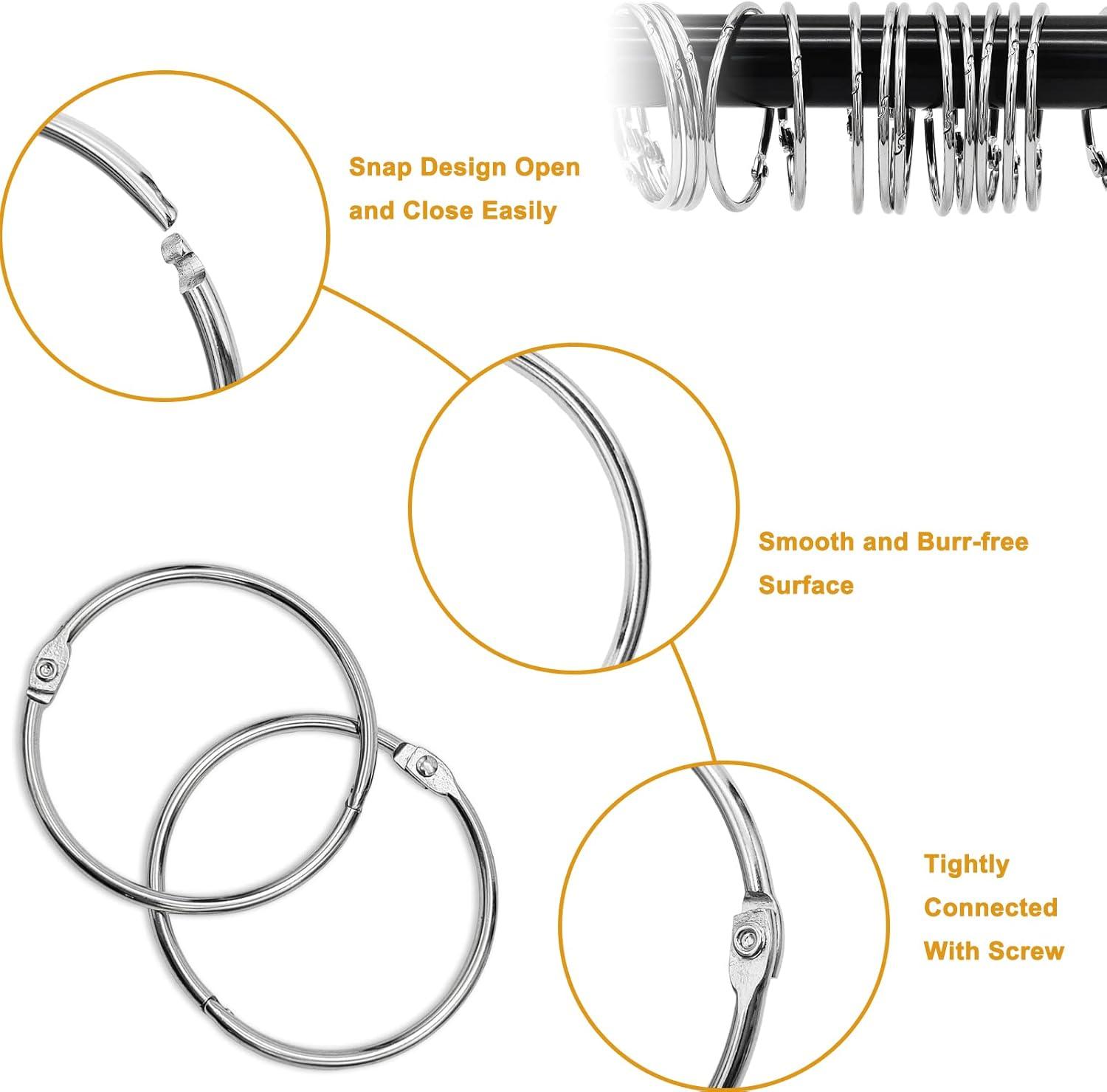 Relocy Curtain Rings Tools on Sale and Clearance! 24X Hook Ring 5.85*3.51*0.78In, Household Hooks Weight: 0.5Lb