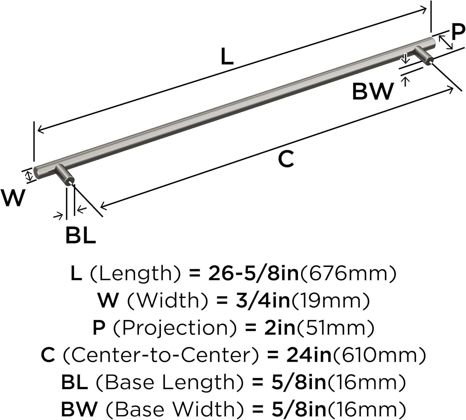 Bar Pulls 24" Center to Center Appliance Pull