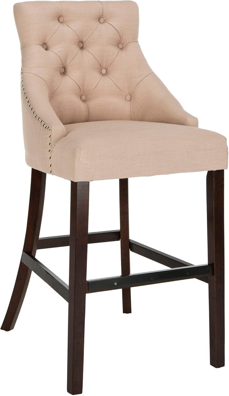 Safavieh Eleni Tufted Wing Back Bar Stool | Wayfair