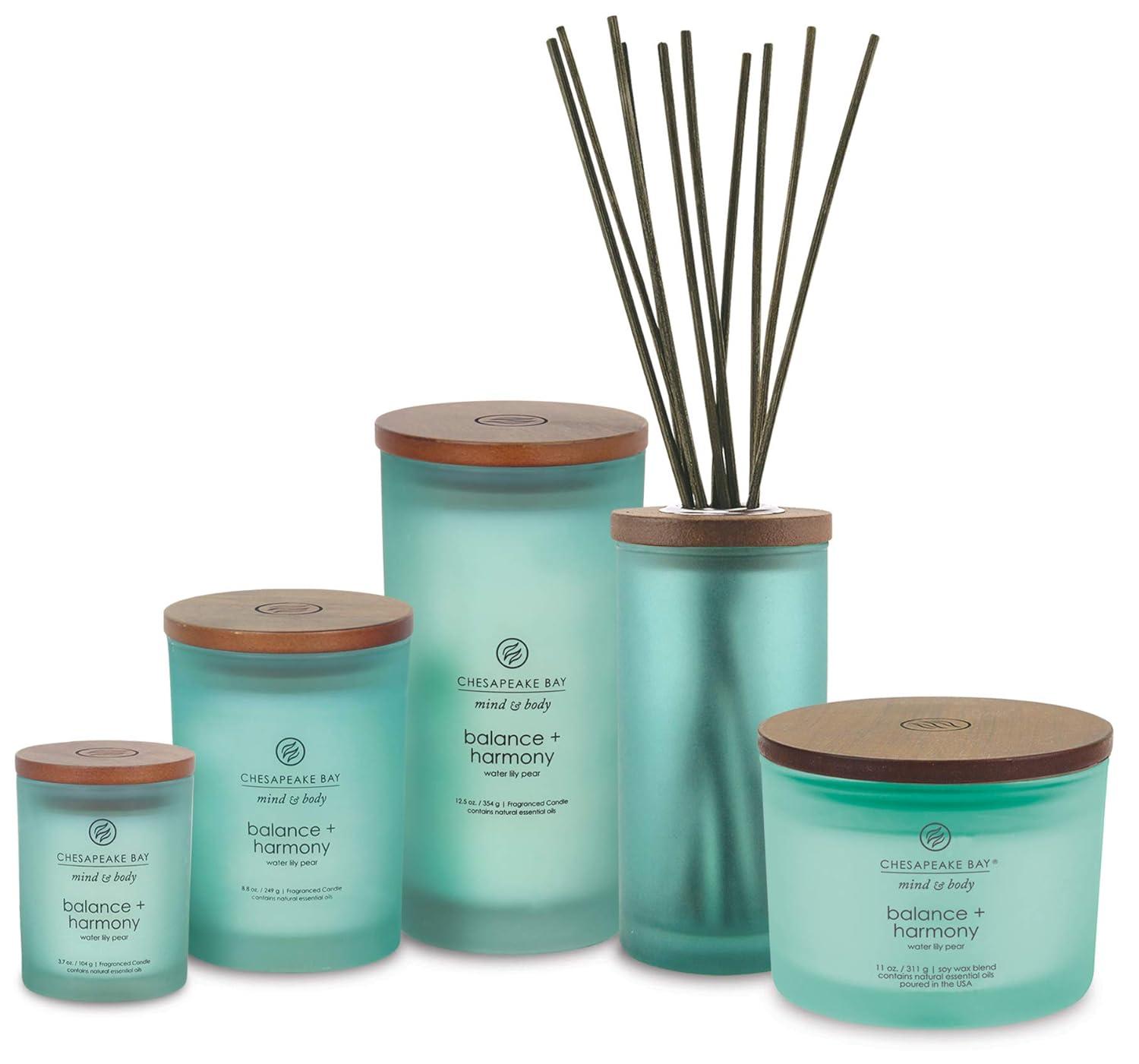 8.8oz Lidded Glass Jar Candle Water Lily Pear - Chesapeake Bay Candle: Soy Wax Blend with Essential Oils, 44hr Burn Time