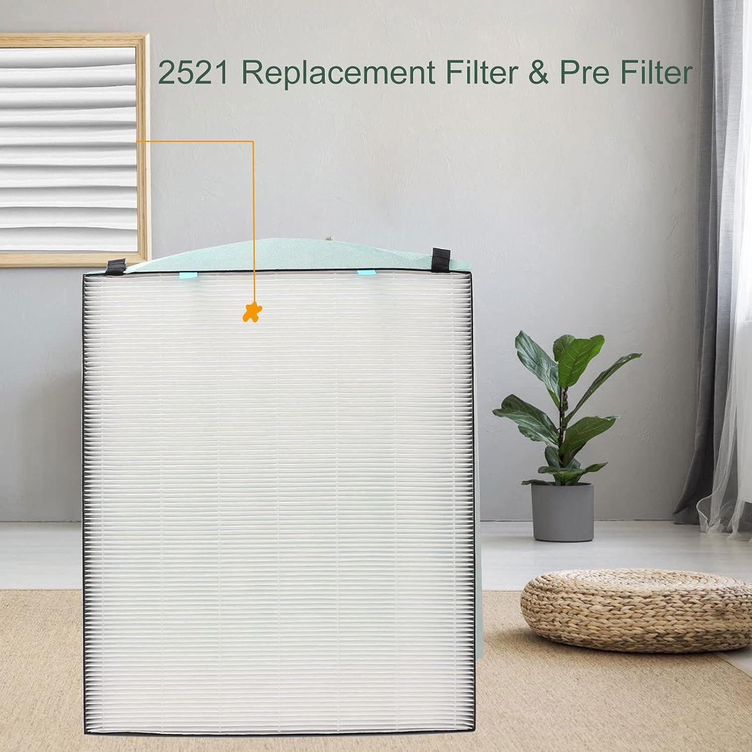 Replacement 400 Filter for Bissell Air400-2521 Pre, 2520 Active Carbon Filter, Compared to Part 2521, 2520