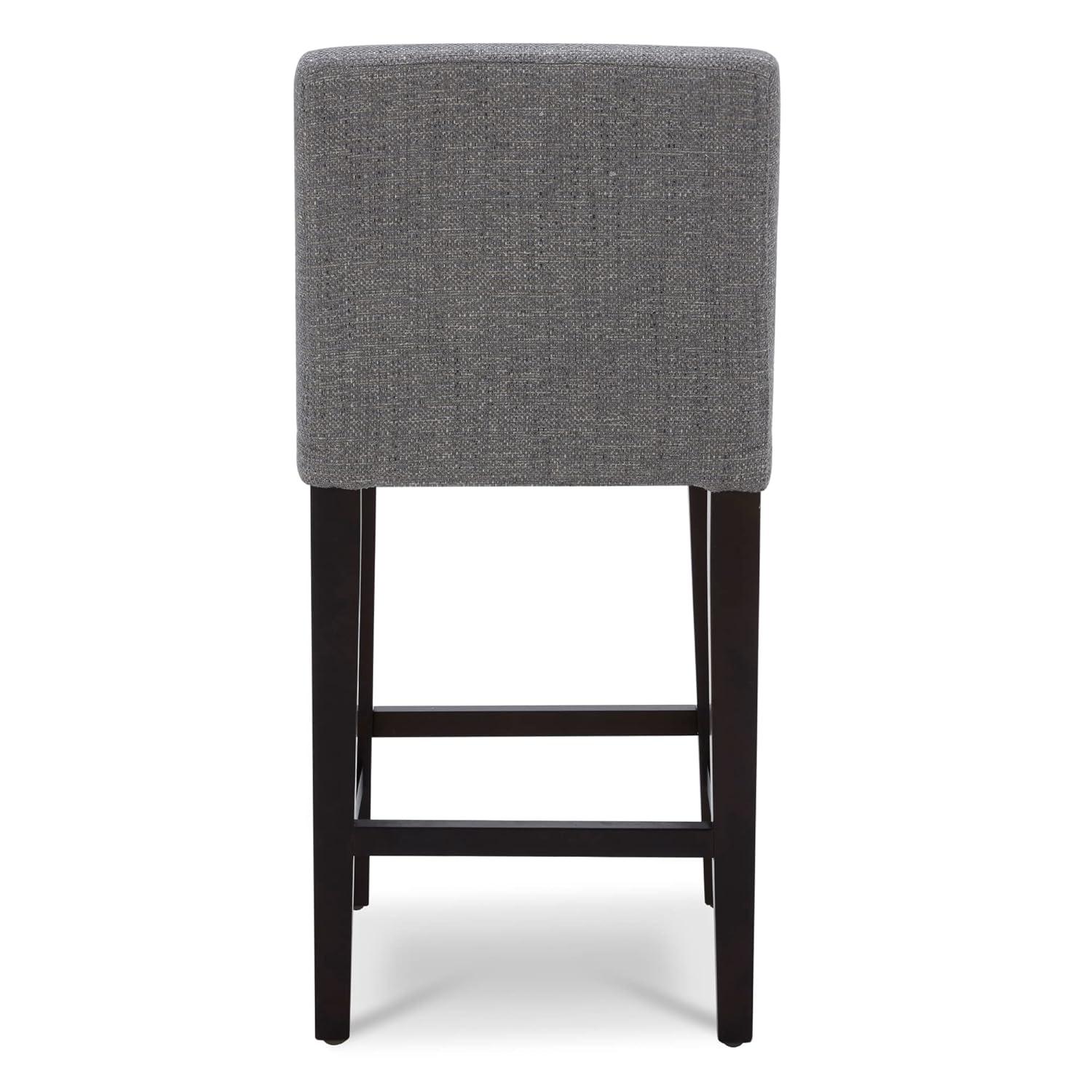 CHITA 25 inch Bar Stools Set of 2, Fabric in Fog Grey