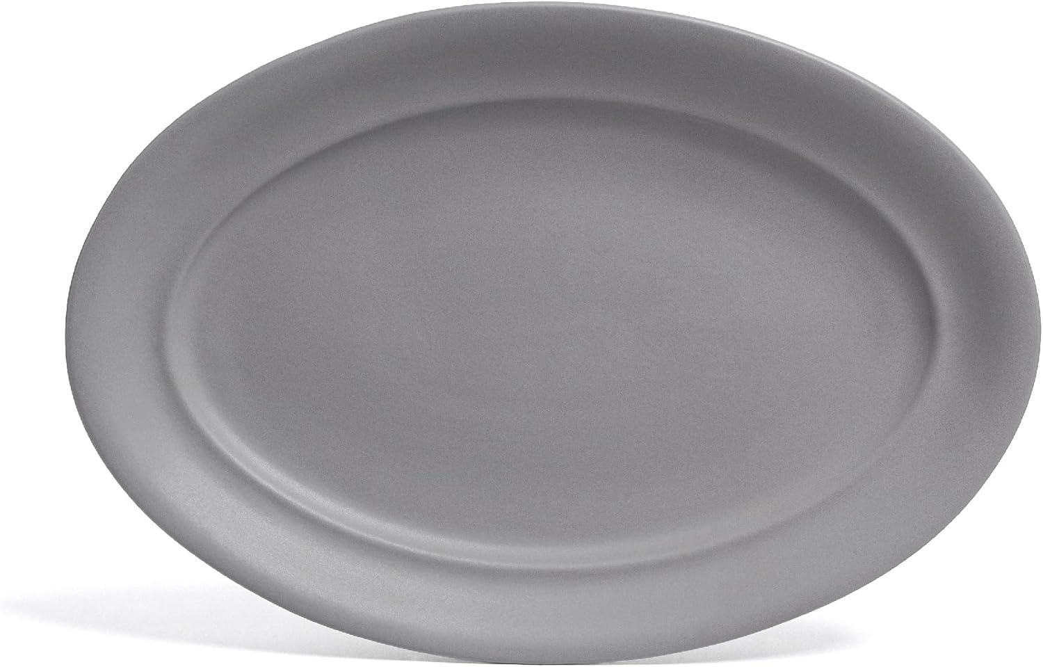 over&back Rimmed Oval Serving Platter - Semi - Perfect for Tabletop & Décor