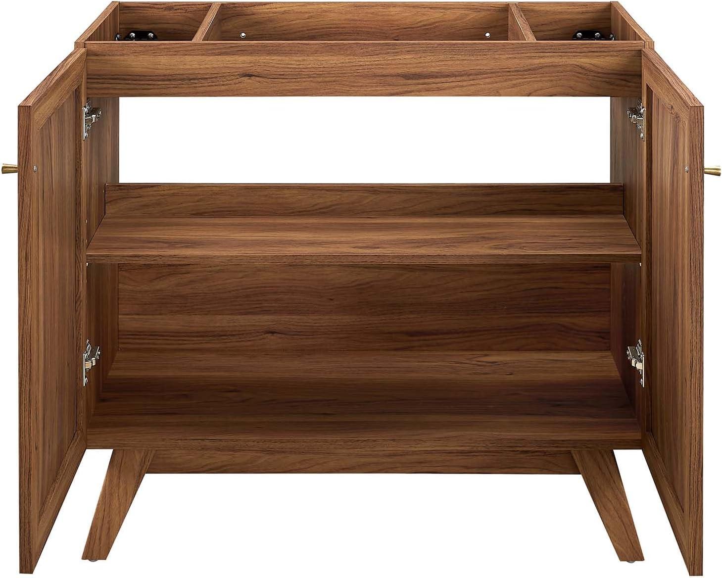 Modway Soma 36" Bathroom Vanity – Modern Sink Cabinet with Wood Grain Texture and Soft-Close Doors (Sink Not Included)