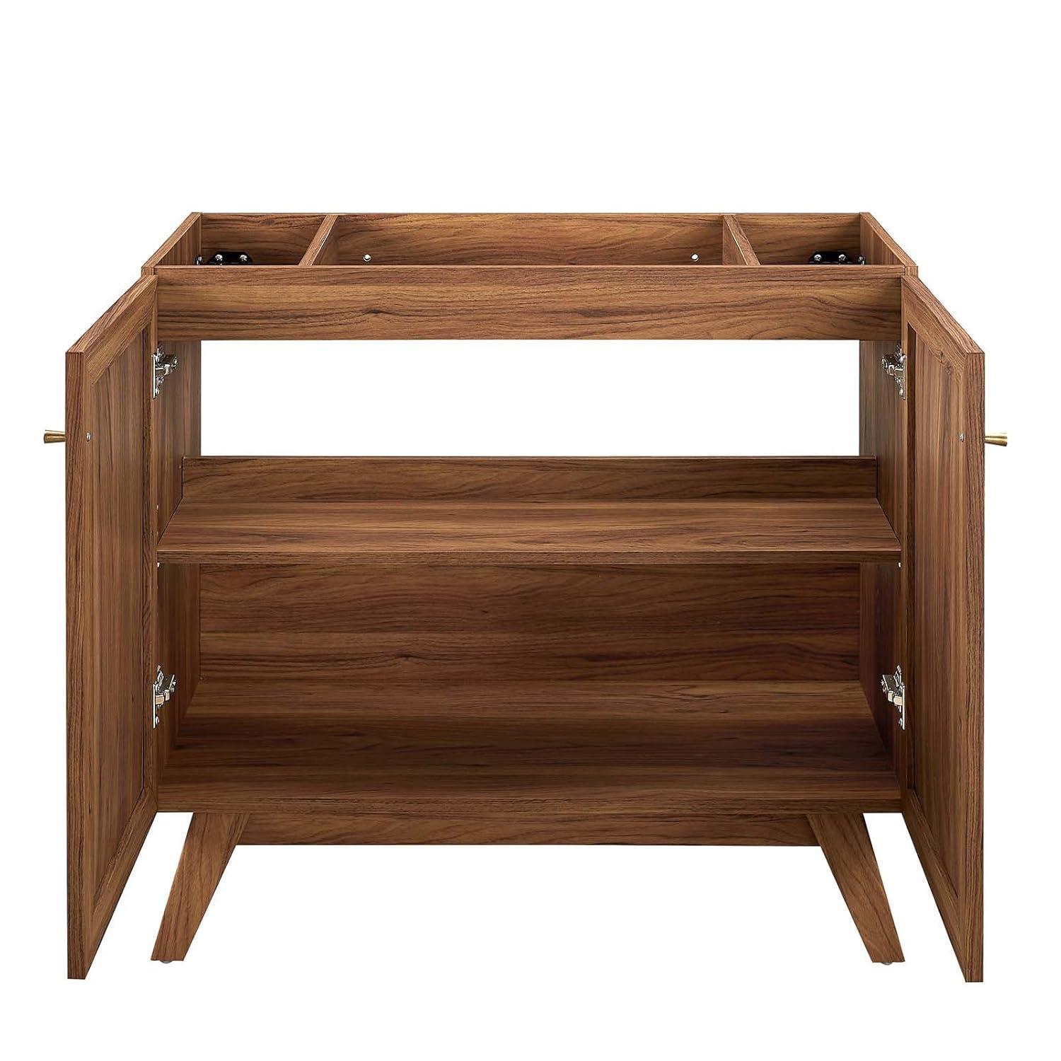 Modway Soma 36" Bathroom Vanity – Modern Sink Cabinet with Wood Grain Texture and Soft-Close Doors (Sink Not Included)