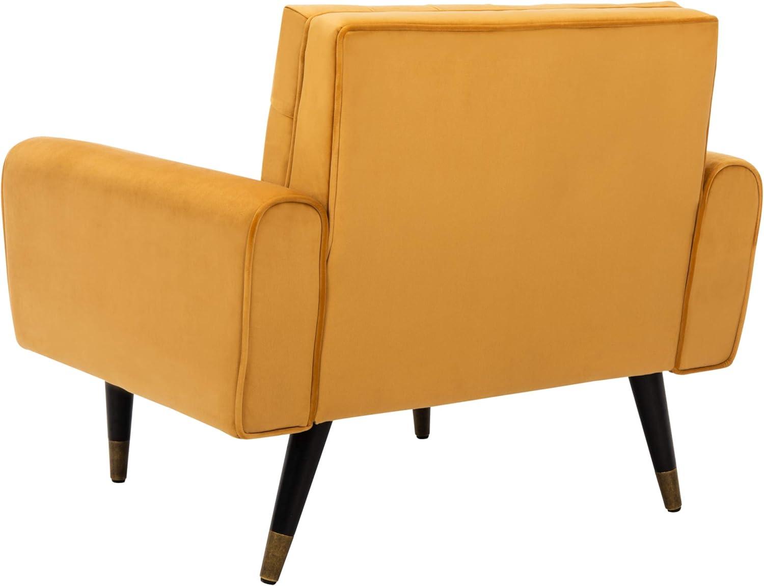 Amaris Tufted Accent Chair - ACH4503 - Marigold/Black - Safavieh