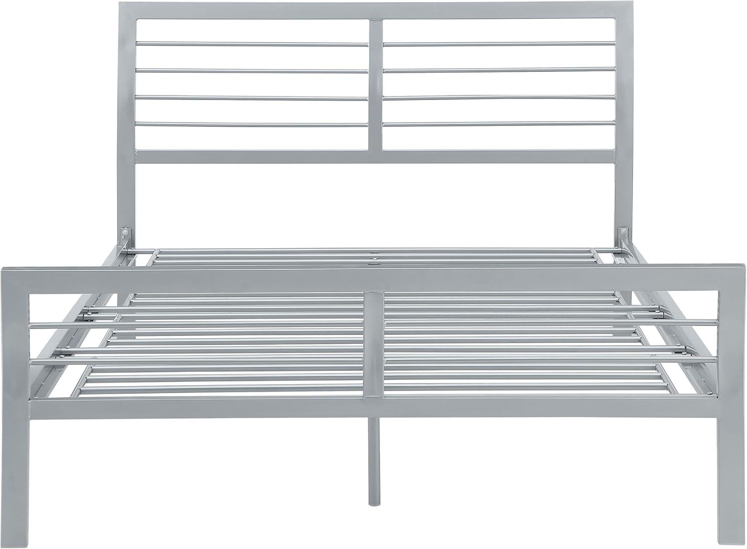 Cooper Twin Metal Bed Silver