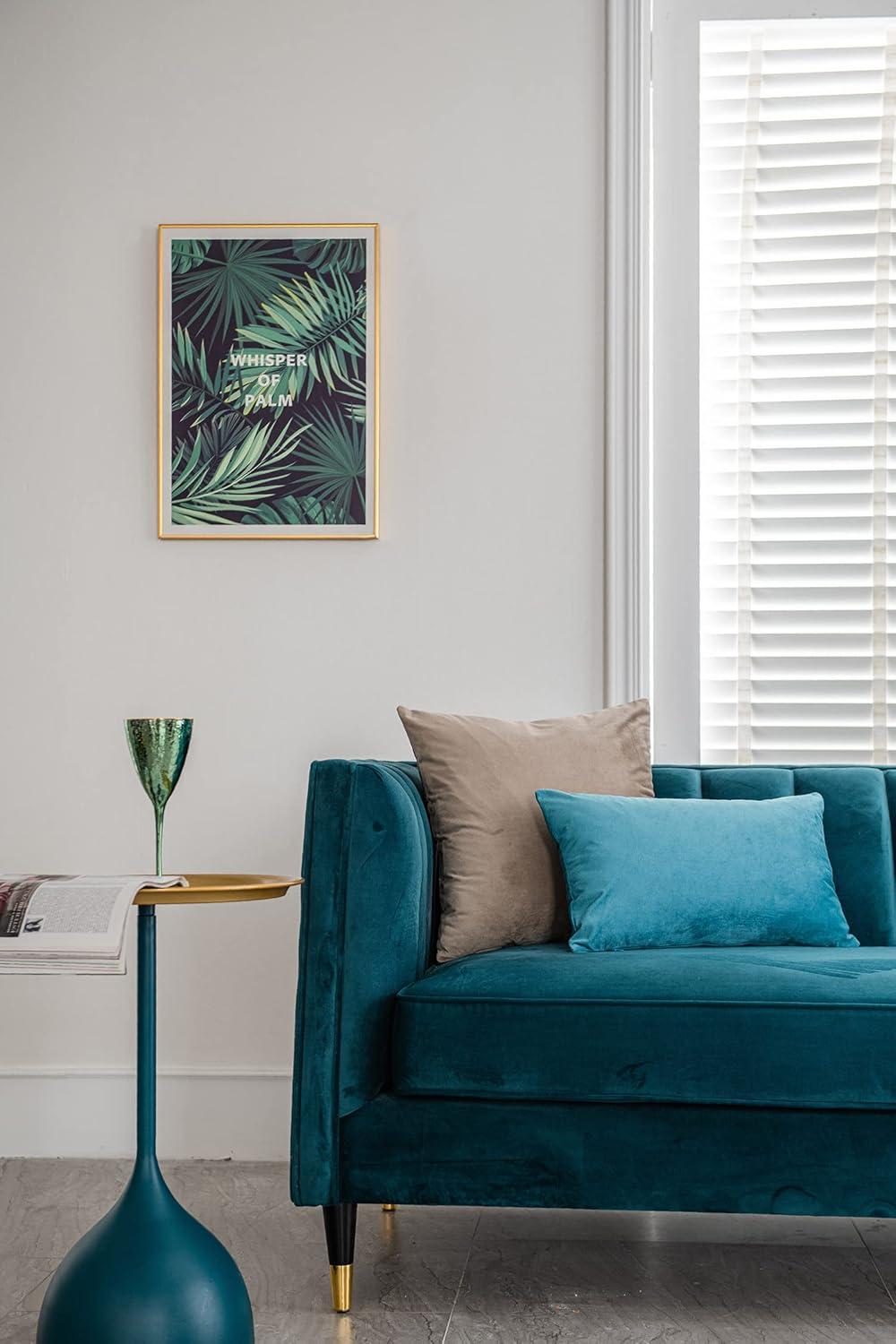 DEZENE Decorative Pillow Covers 18x18 Taupe: 2 Pack Cozy Soft Velvet Square Throw Pillow Cases for Farmhouse Home Decor