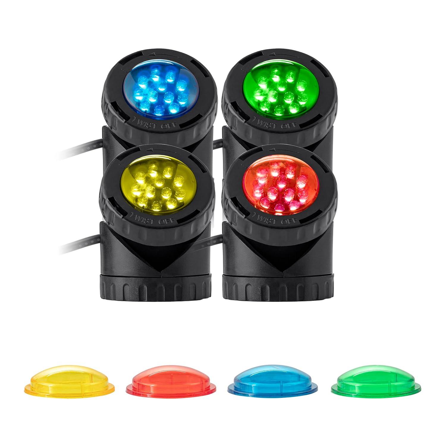 LED Submersible Light with Photocell & Transformer - Alpine Corporation: Weather-Resistant, Electric Powered Landscape Ground Spotlight
