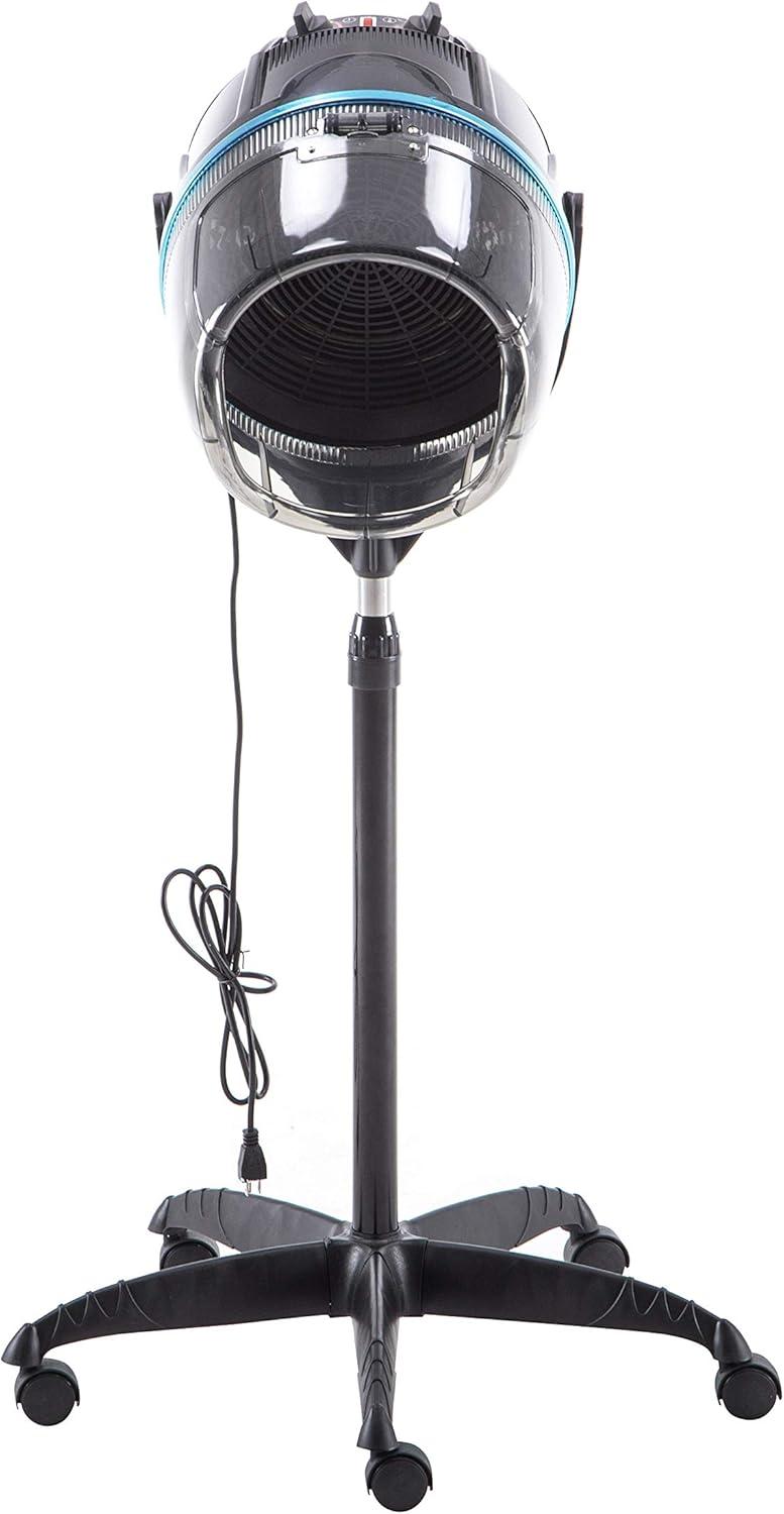 BarberPub Adjustable Bonnet Hood Hair Dryer with Wheel