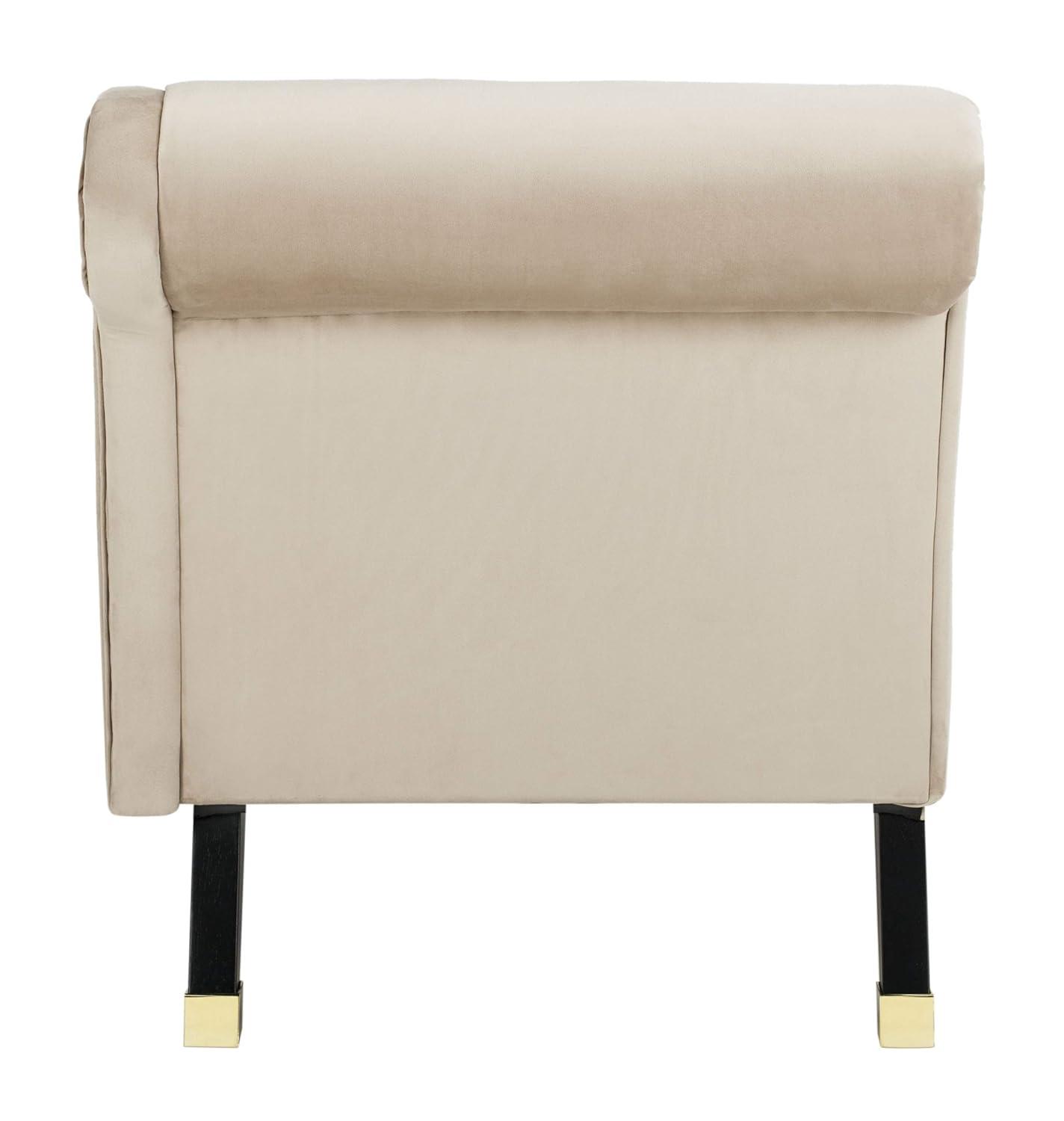 Caiden Chaise - FOX6284 - Tan/Black - Safavieh