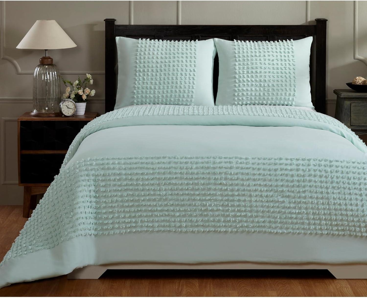 Better Trends Olivia Twin Comforter 68 in. X 90 in. with Standard Sham 20 in. X 26 in. Turquise