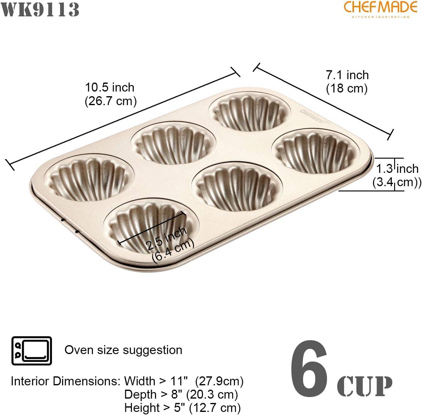 CHEFMADE CHEFMADE 6 Cavity Madeleine Mold Cake Pan