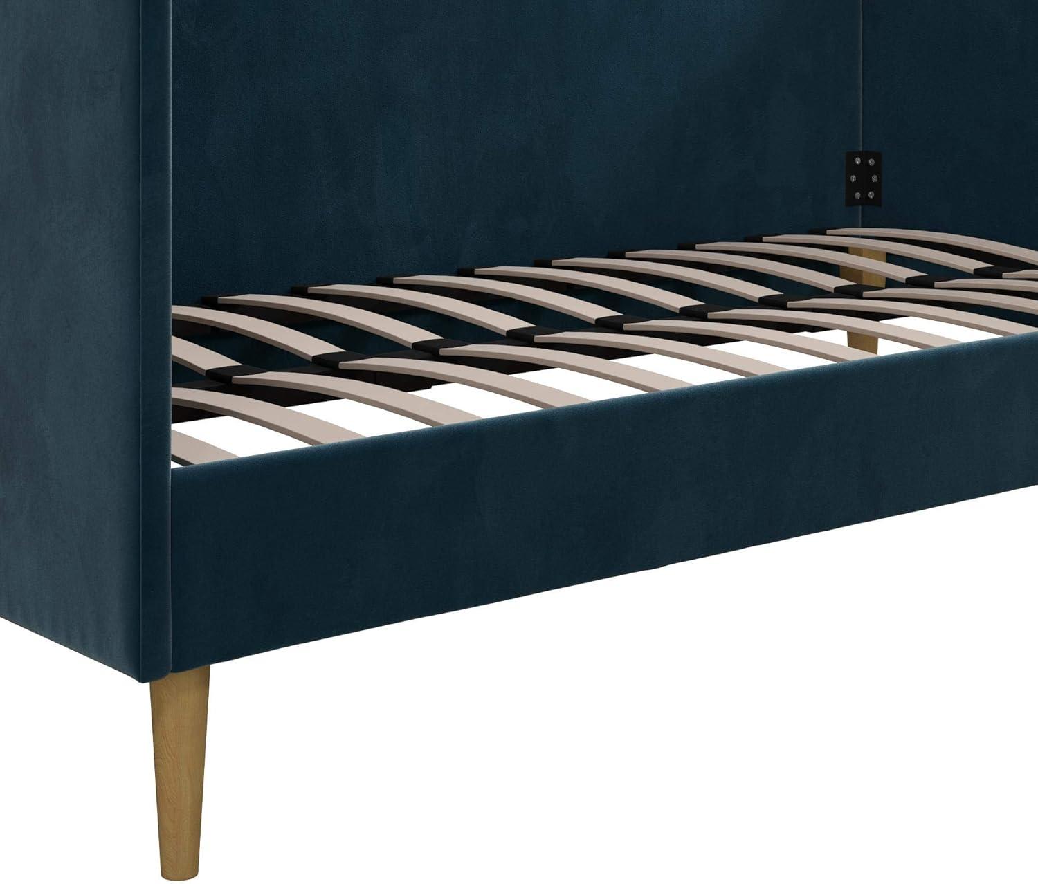 DHP Franklin Mid-Century Upholstered Daybed Frame, Blue Velvet, Twin