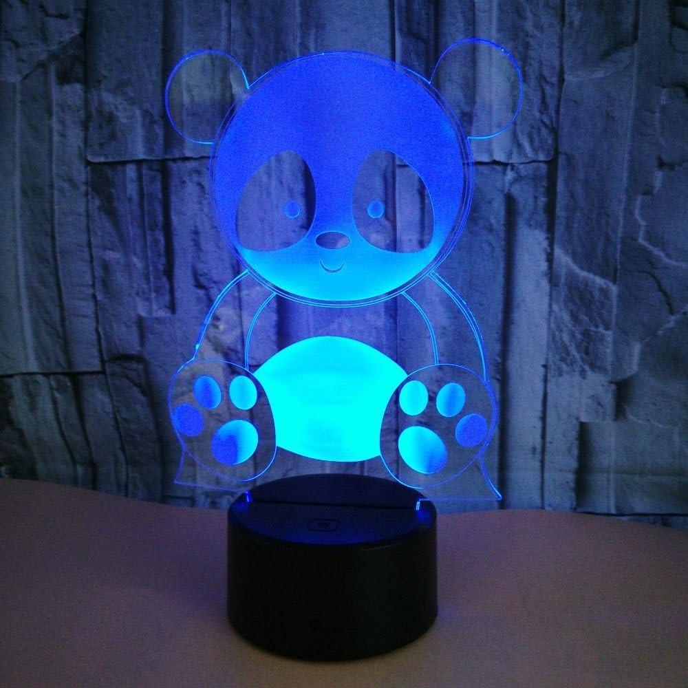 3D Panda LED Night Light with Remote Control