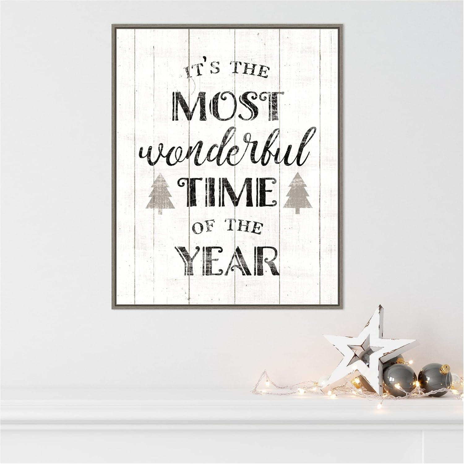 Amanti Art Wonderful Time Framed Canvas Wall Art Print