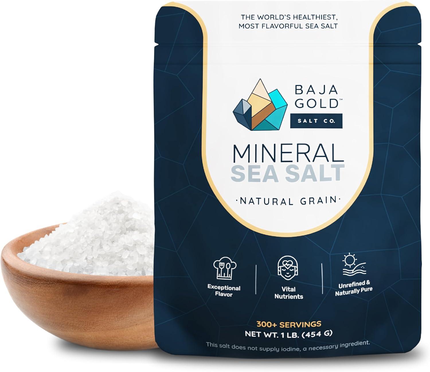 Baja Gold Natural Grain Mineral Sea Salt, 1 lb