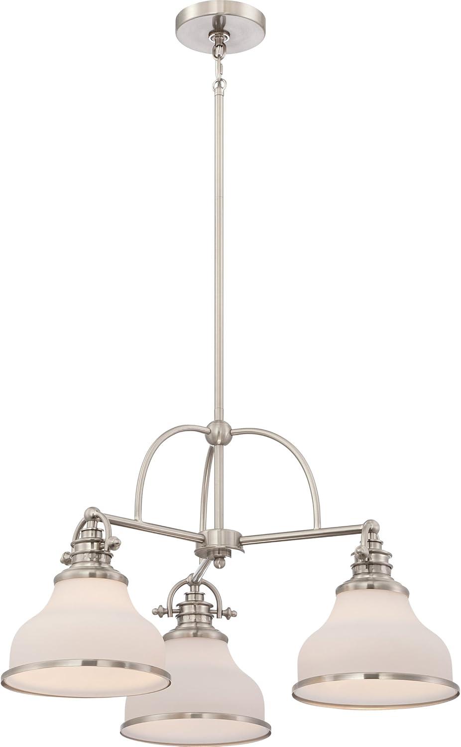 Quoizel Lighting Grant 3 - Light Chandelier in  Brushed Nickel